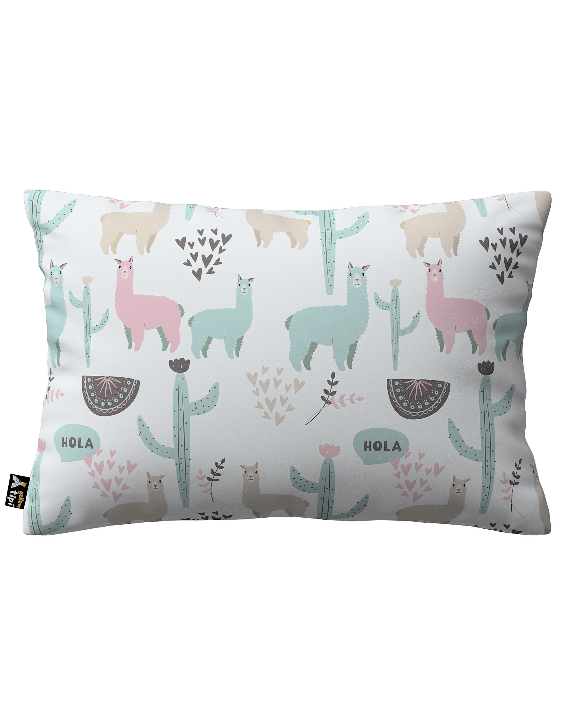 Kinga rectangular cushion cover product colour green fabric patterned