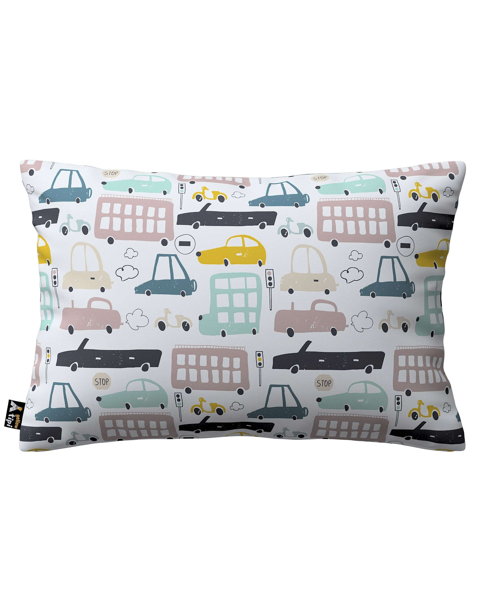 Kinga rectangular cushion cover product colour beige fabric patterned