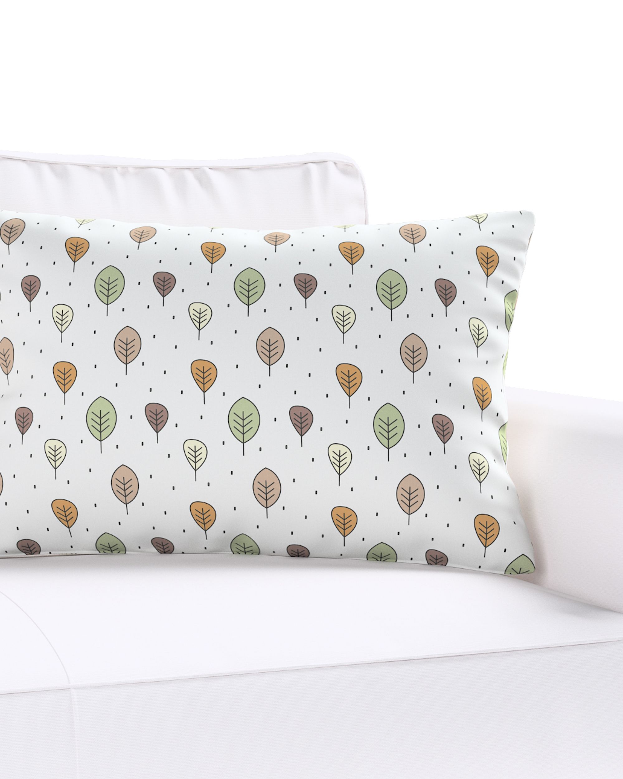Kinga rectangular cushion cover product colour brown fabric patterned (hover)
