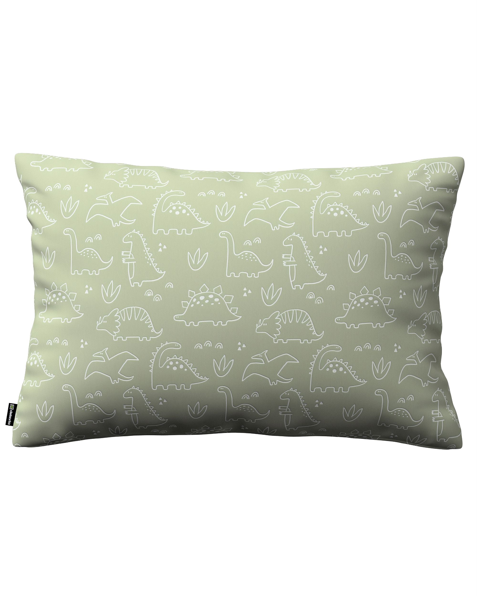 Kinga rectangular cushion cover product colour green fabric patterned