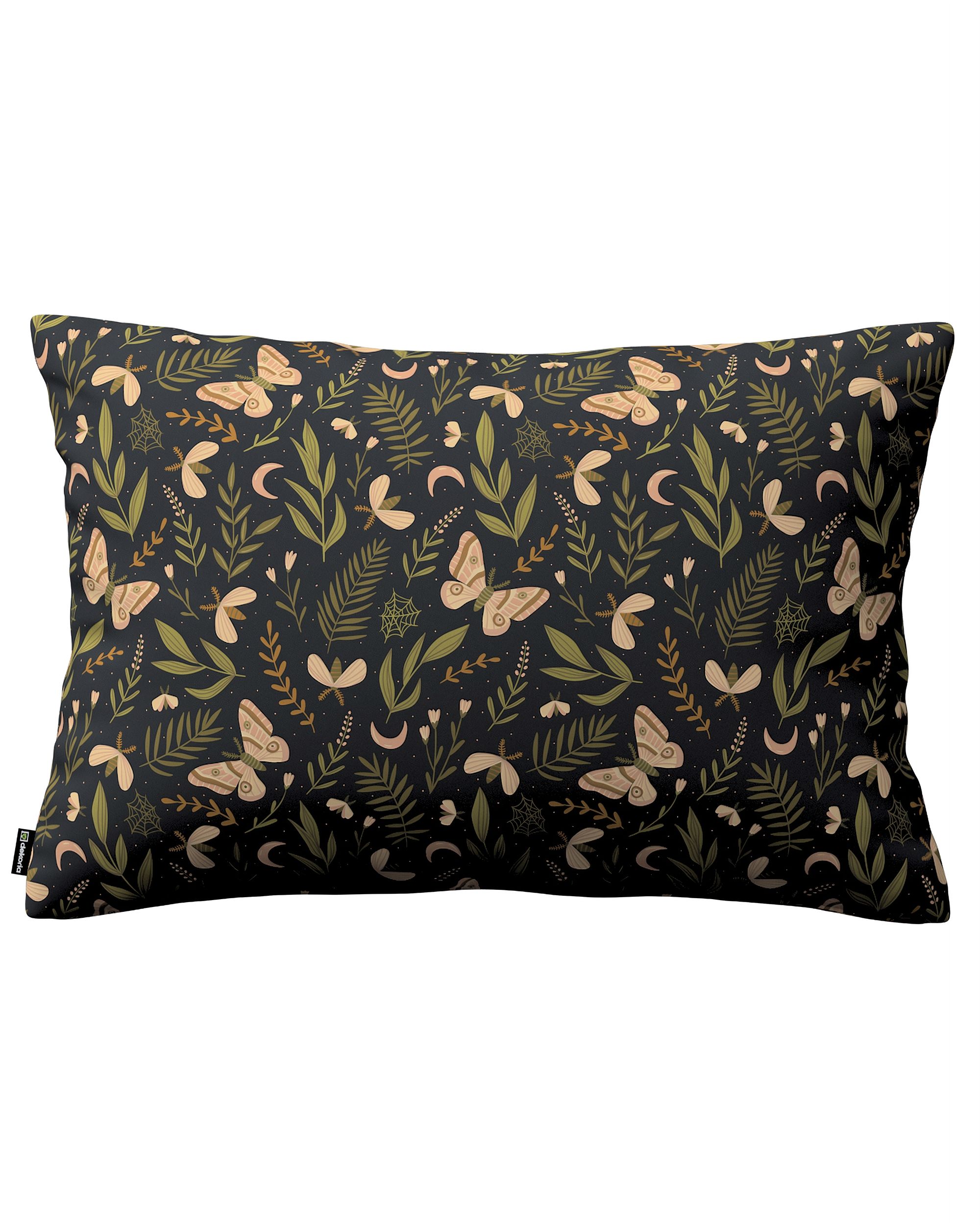 Kinga rectangular cushion cover product colour black fabric patterned