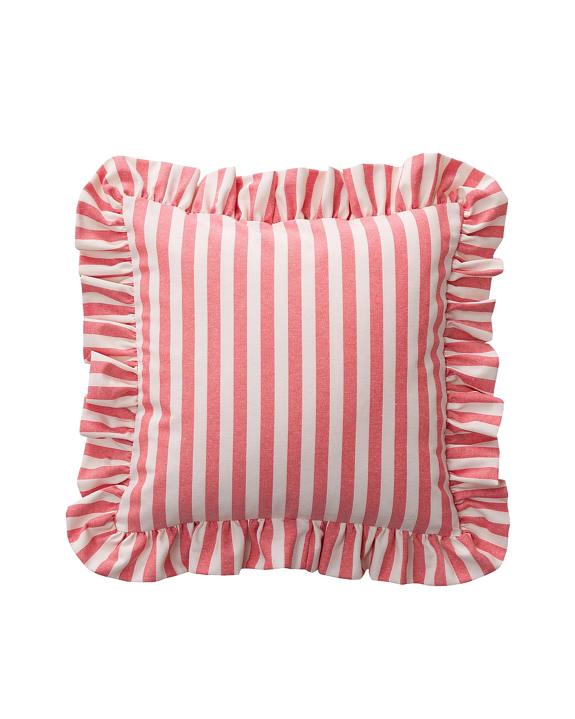 Paula pillowcase with frill product colour red fabric patterned