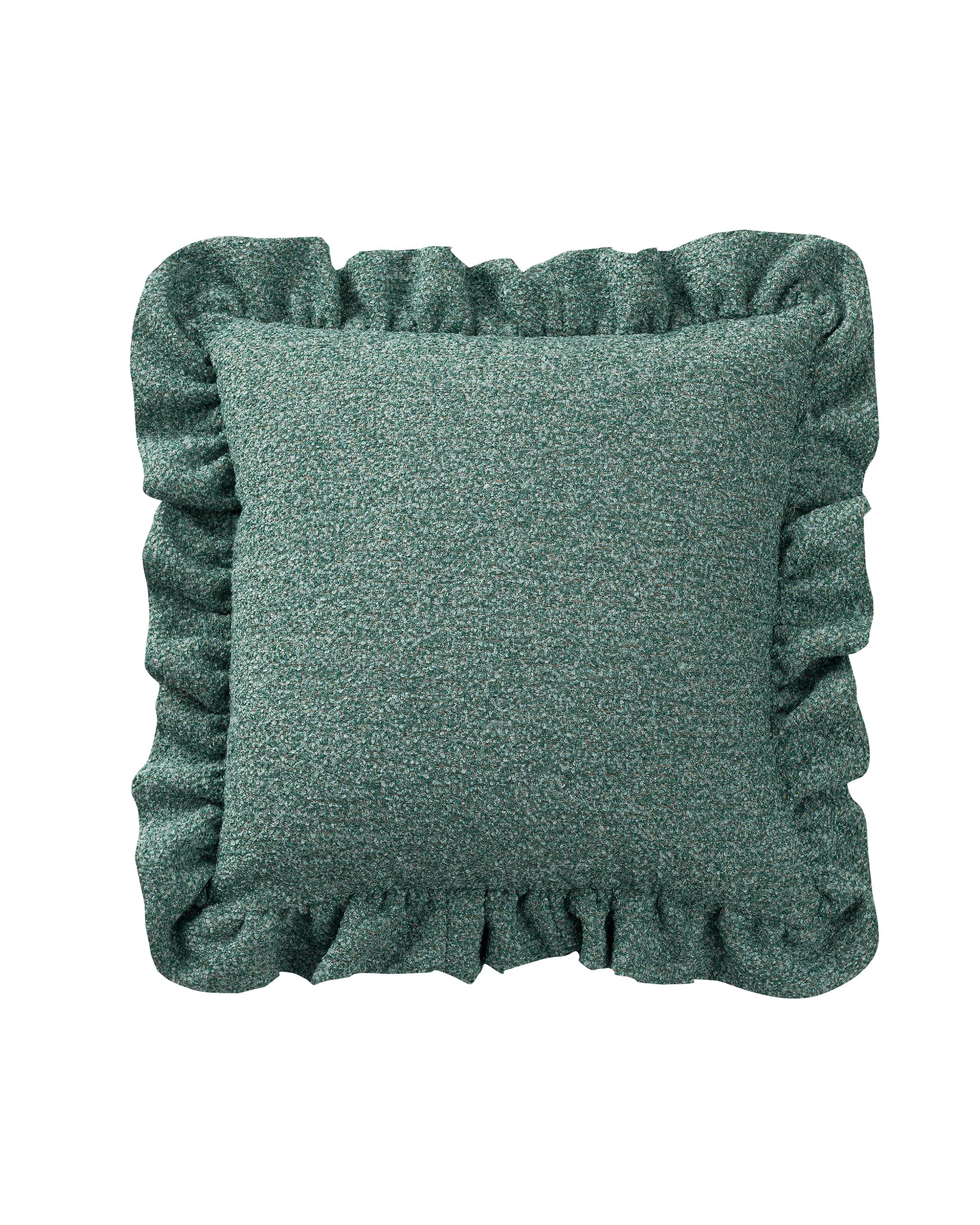 Paula pillowcase with frill product colour green fabric structured