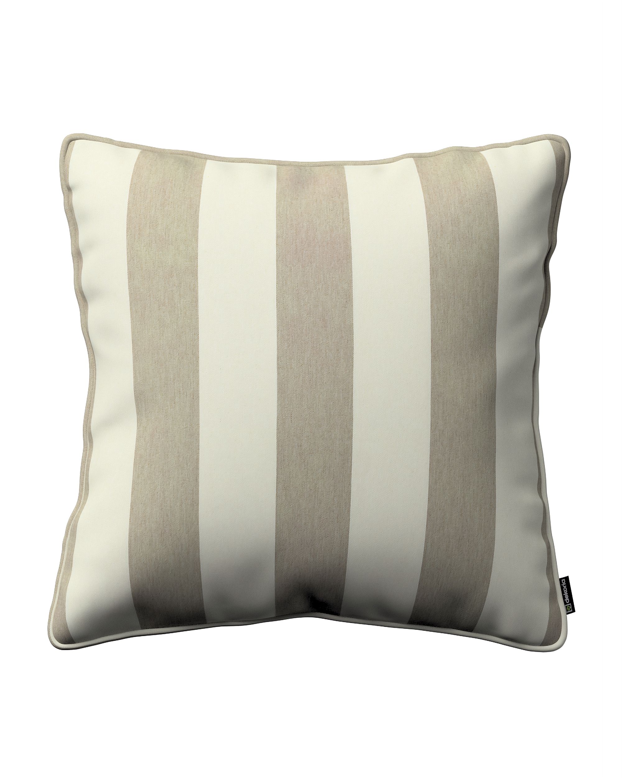 Gabi piped cushion cover product colour beige fabric patterned