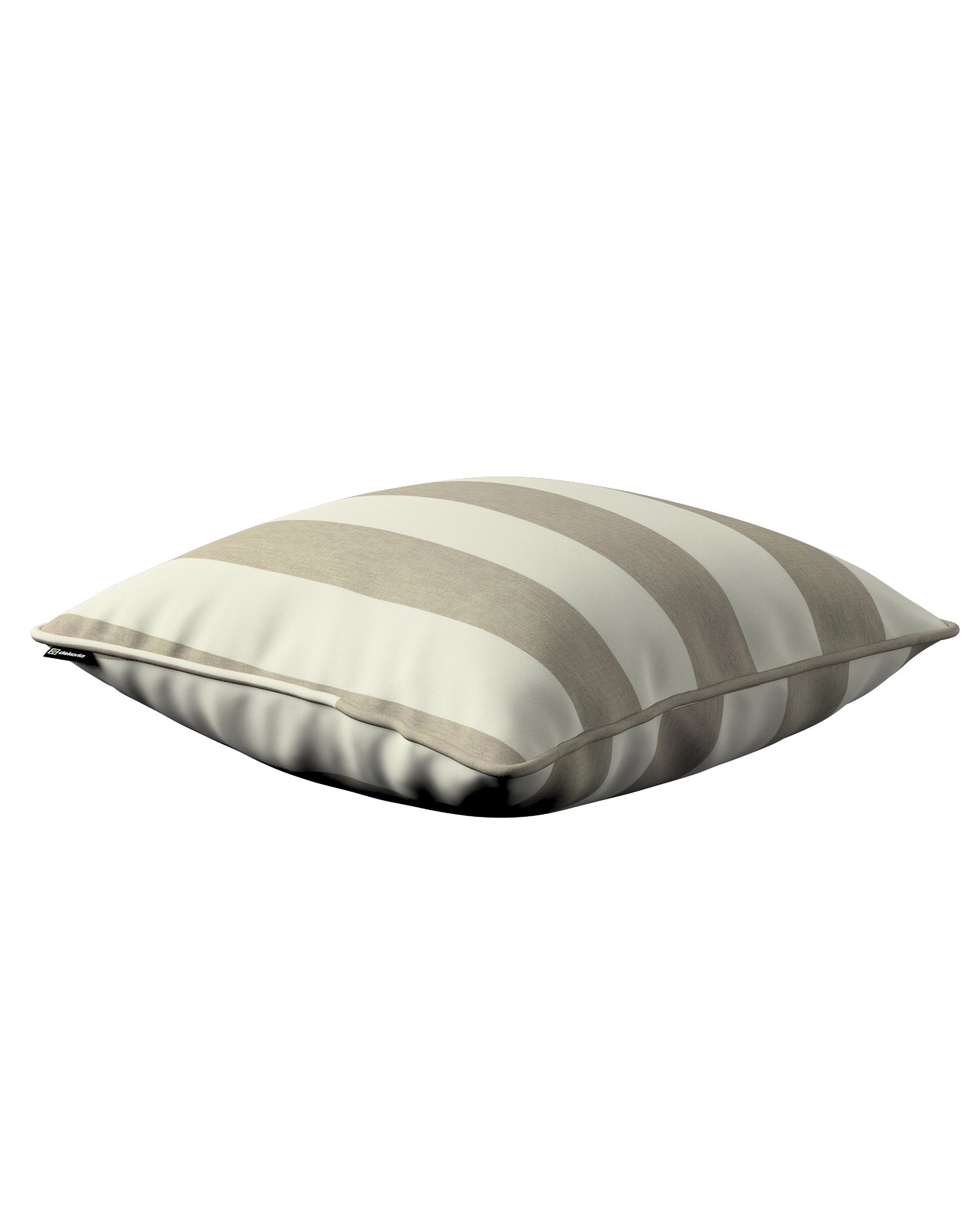 Gabi piped cushion cover product colour beige fabric patterned (hover)
