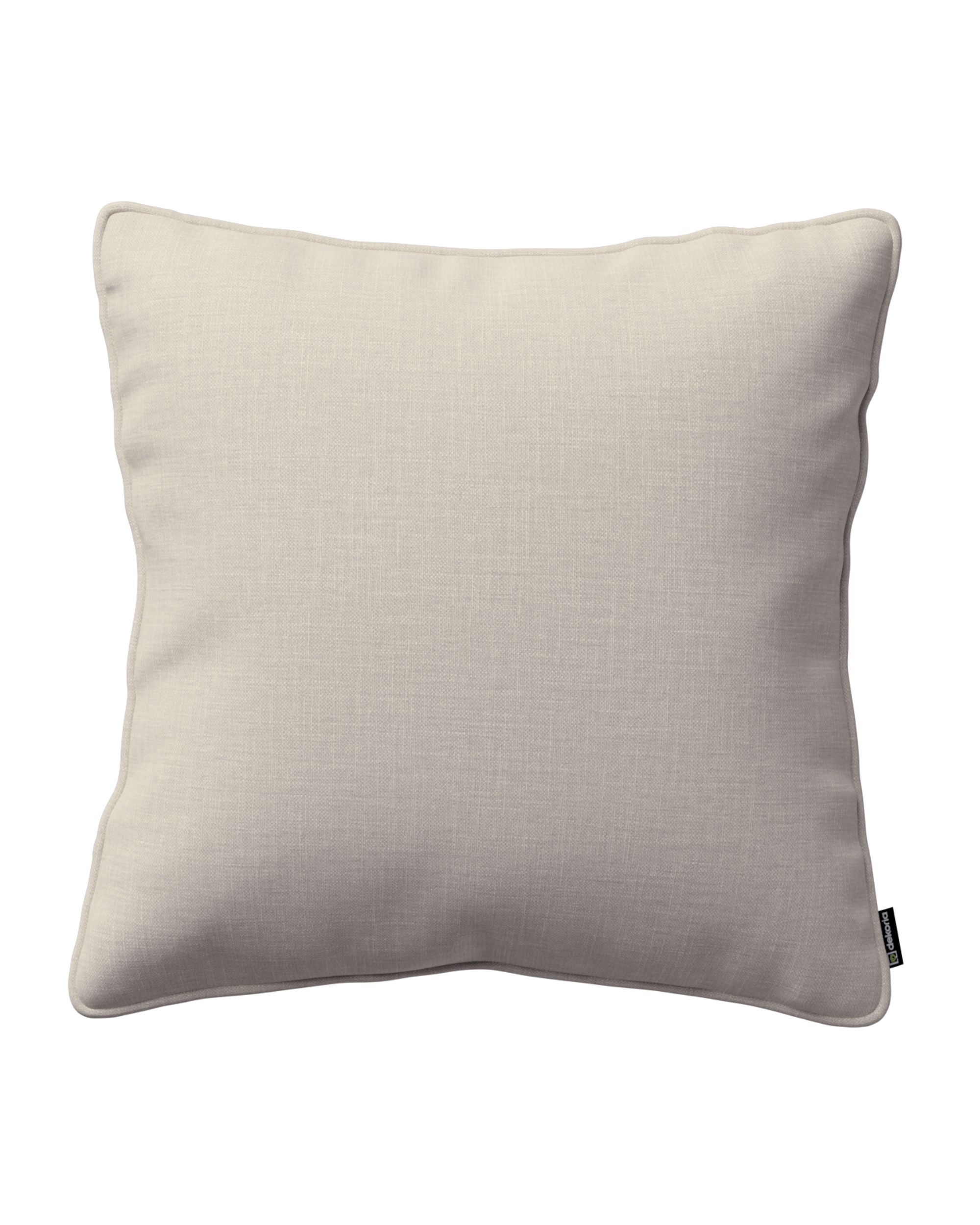 Gabi piped cushion cover product colour grey fabric structured