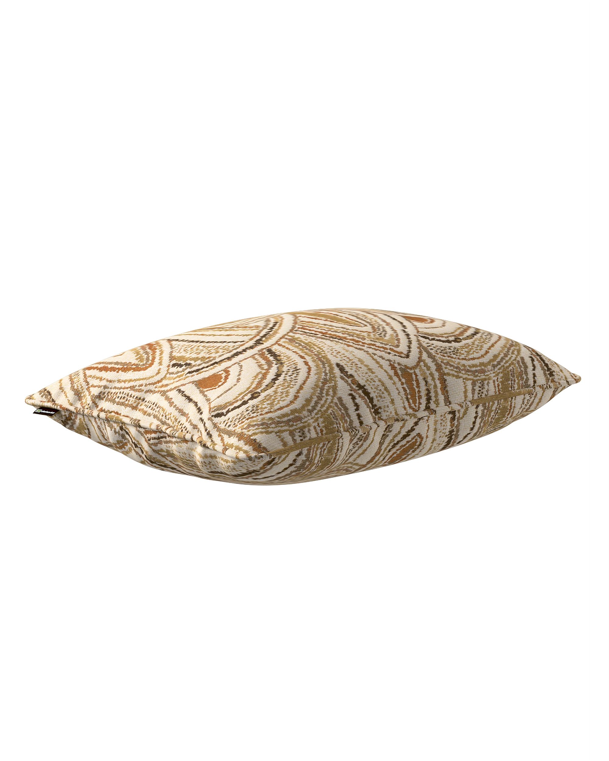 Gabi piped cushion cover 60x40cm product colour beige fabric structured, patterned (hover)