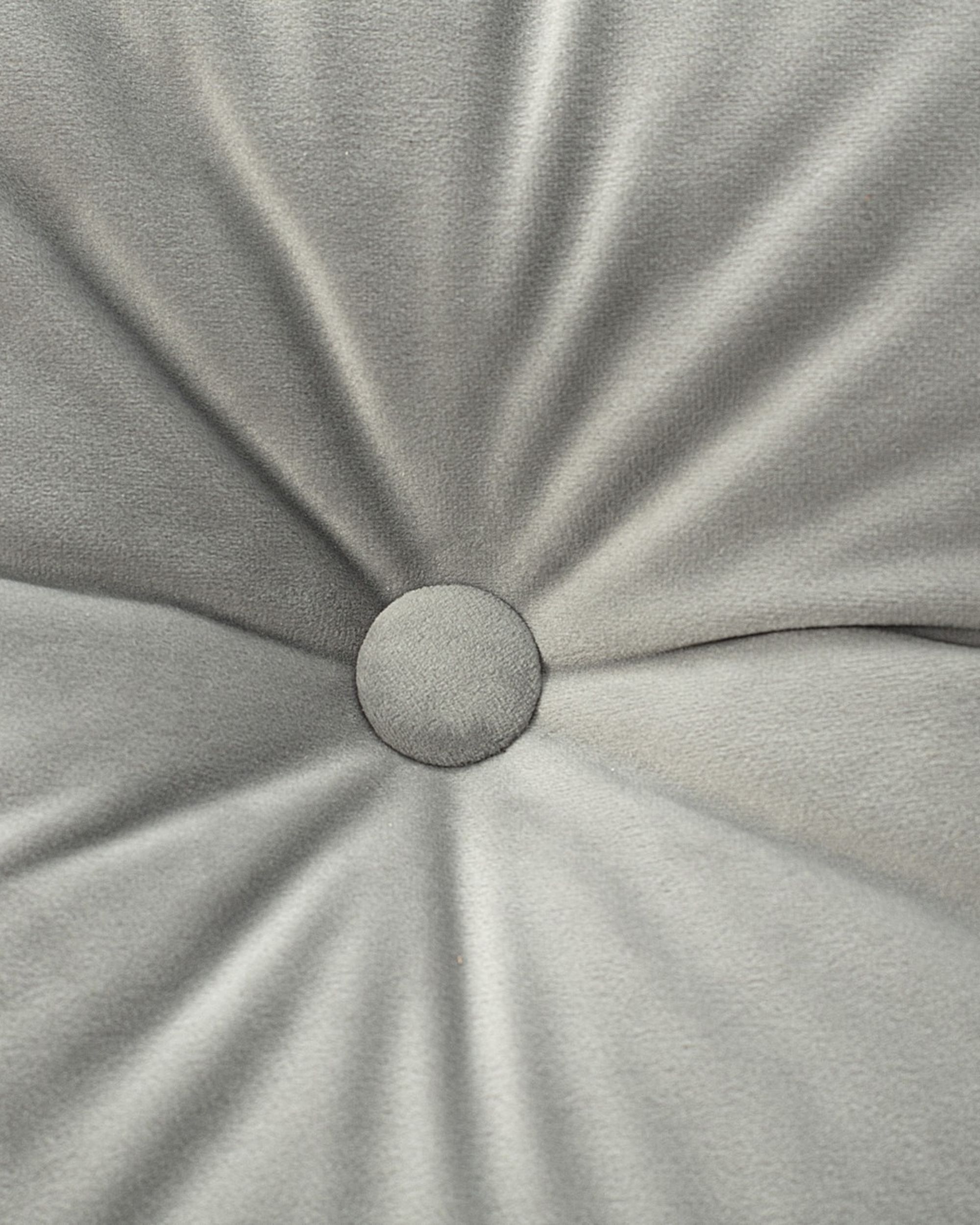 Square velvet cushion with button product colour grey fabric gloss, velvet (hover)
