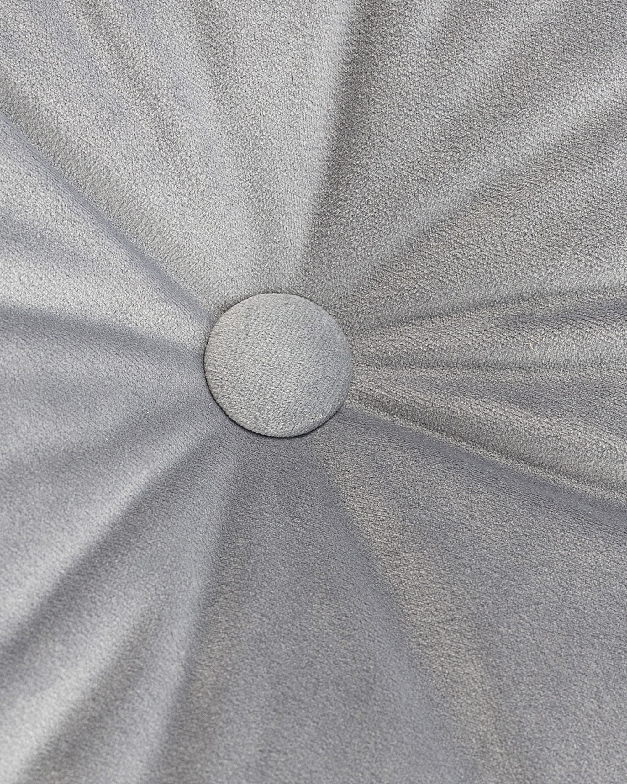 Square velvet cushion with button product colour grey fabric gloss, velvet (hover)