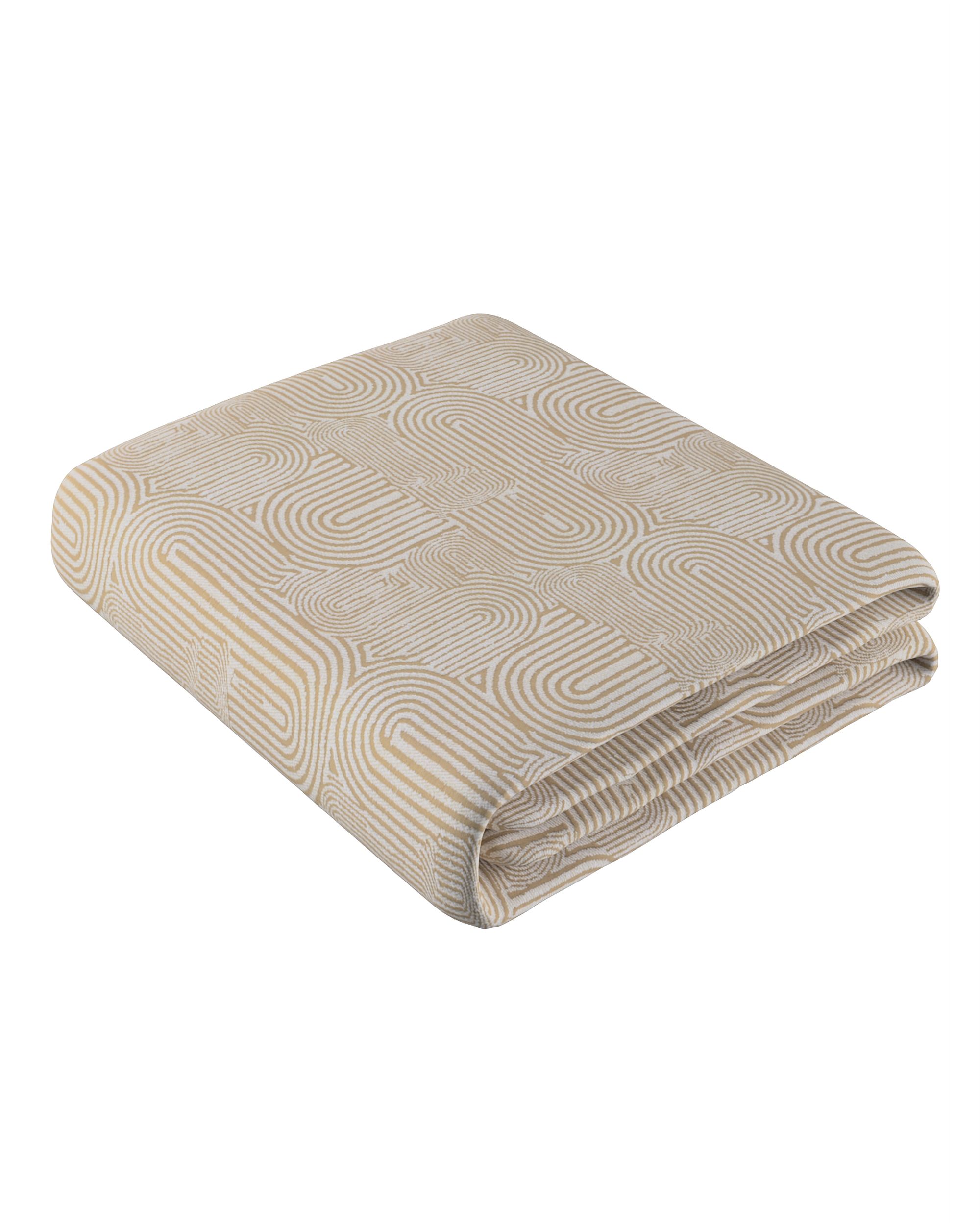 Bedspread throw 220x260 cm product colour beige fabric structured, patterned