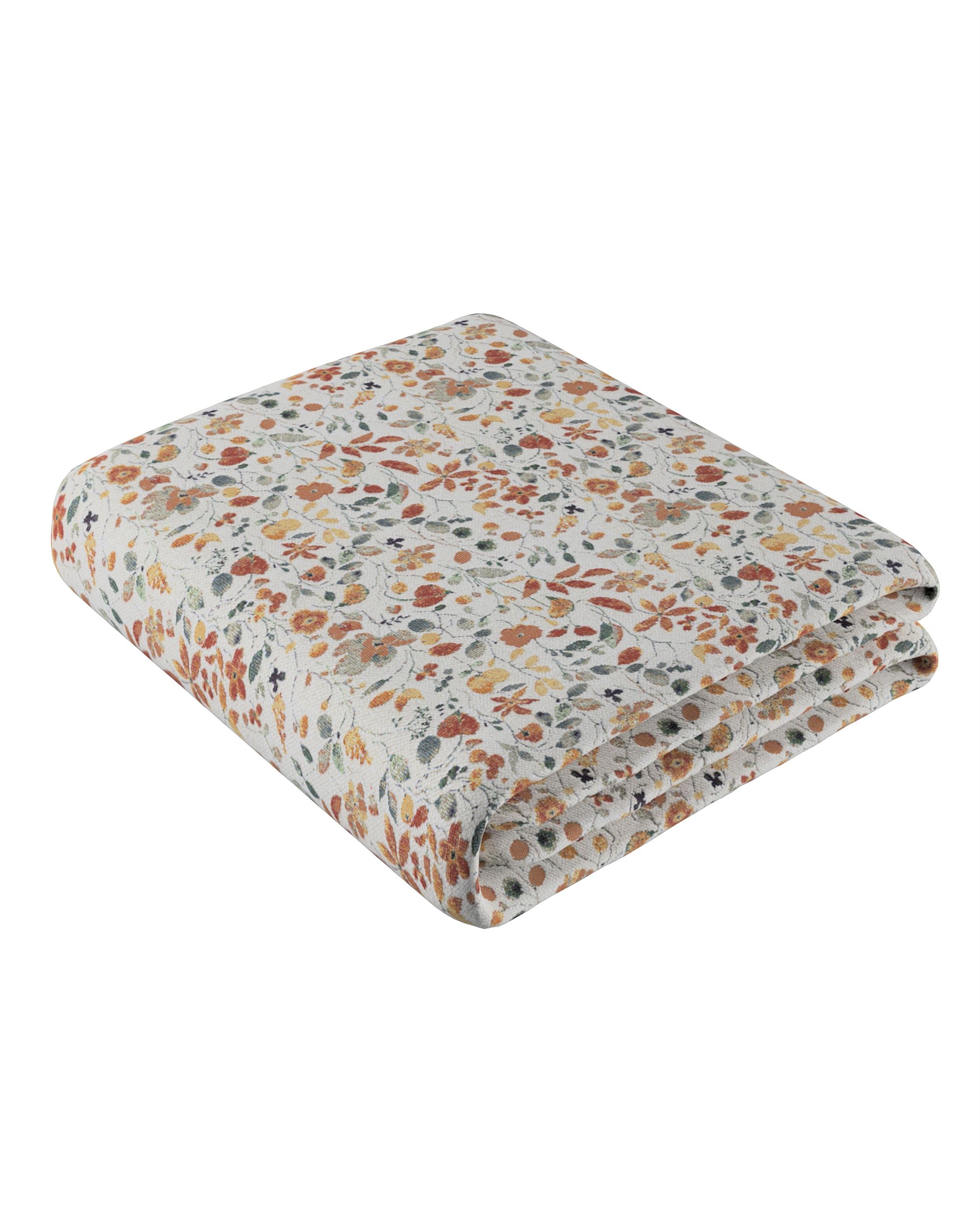 Bedspread throw 220x260 cm product colour orange fabric structured, patterned