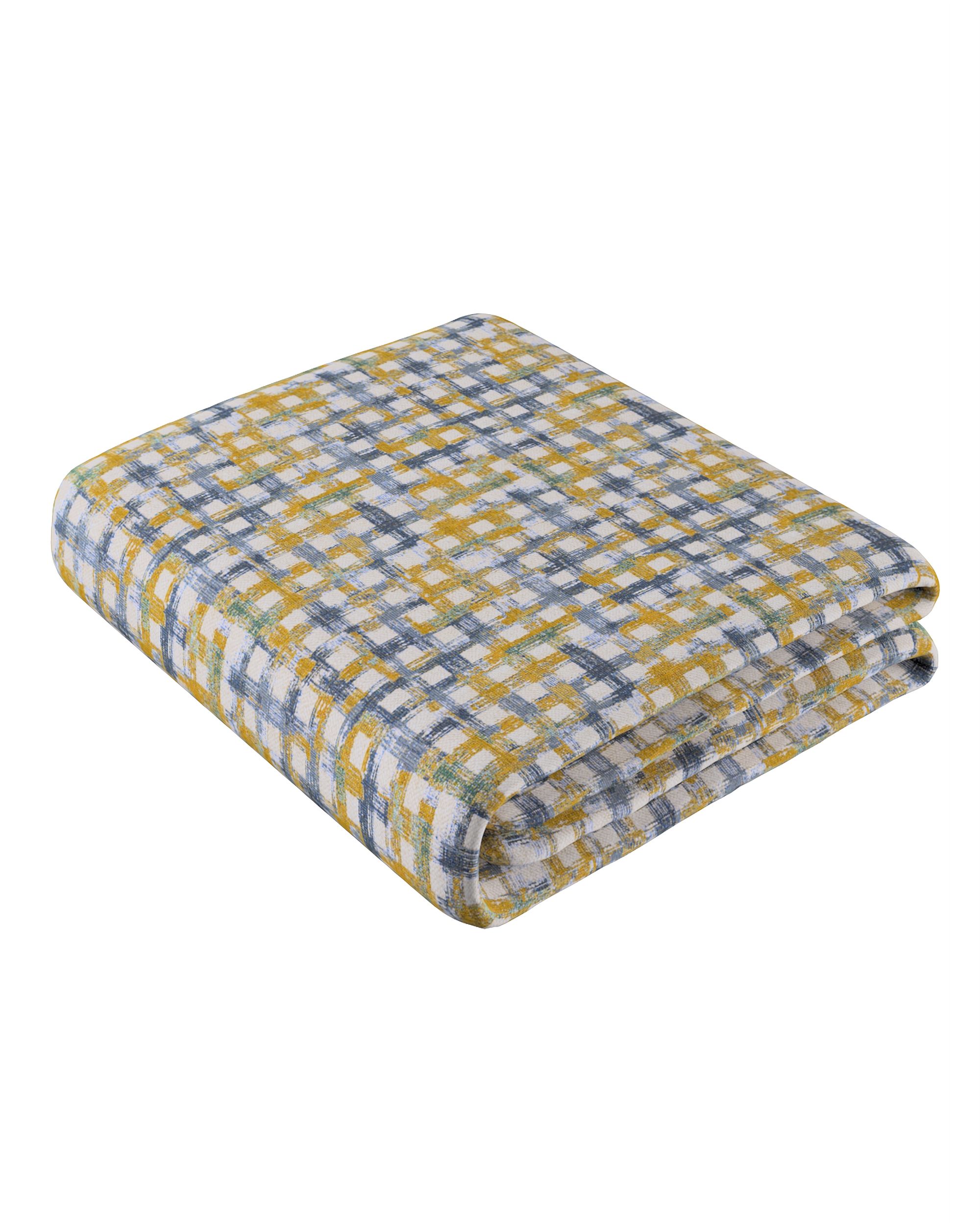 Bedspread throw 220x260 cm product colour blue fabric structured, patterned