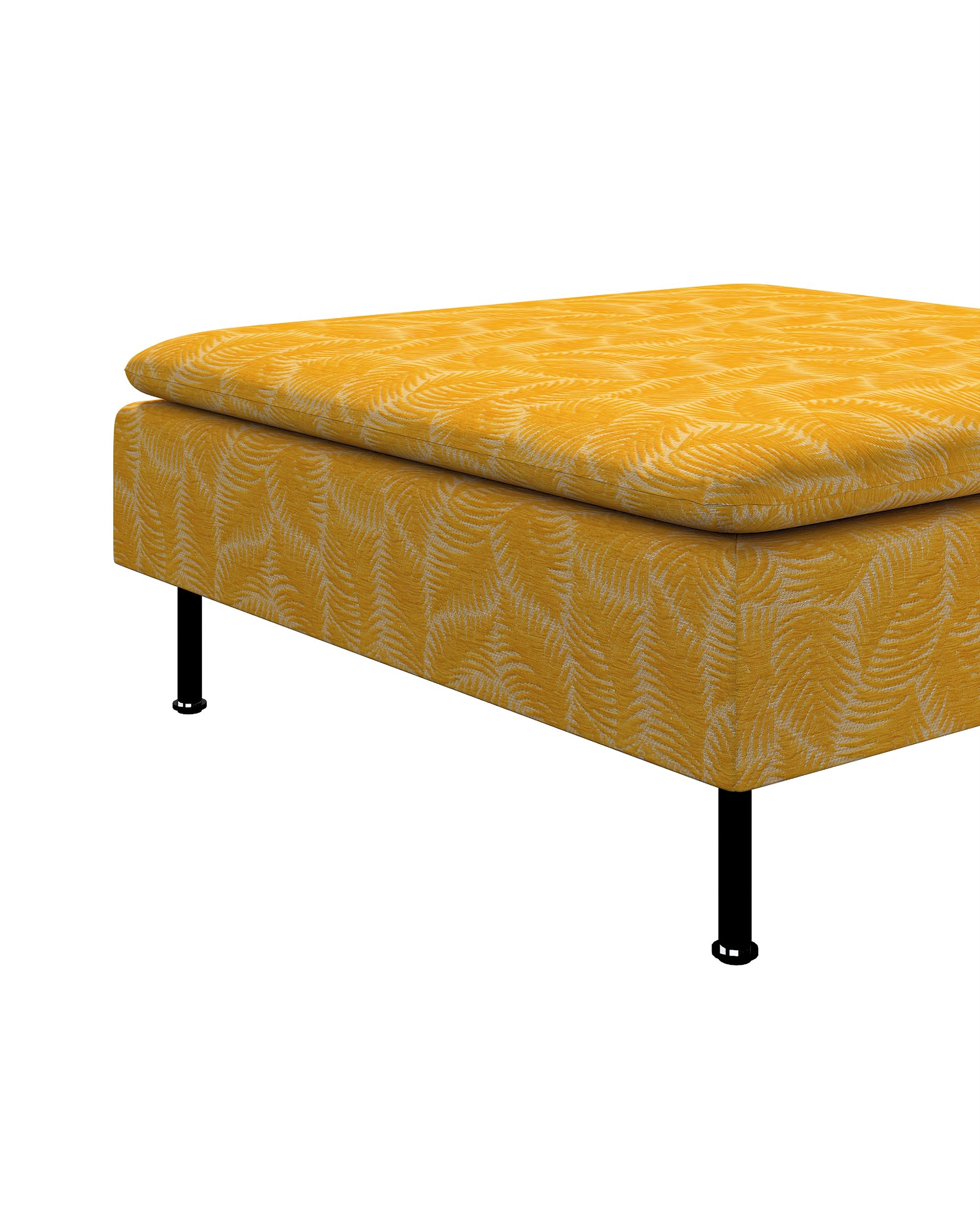 Söderhamn footstool cover product colour yellow fabric structured, patterned (hover)