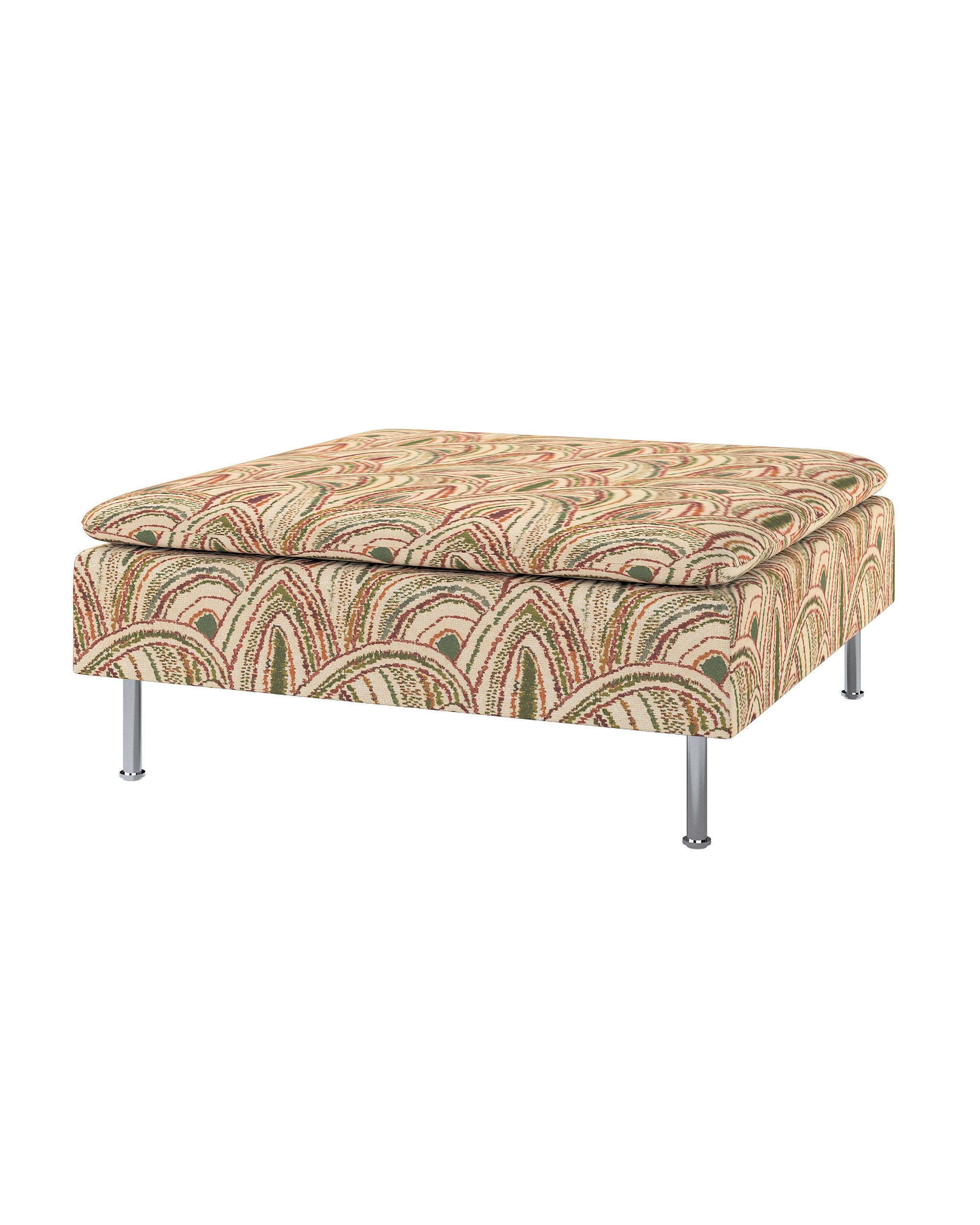 Söderhamn footstool cover product colour multicolour fabric structured, patterned