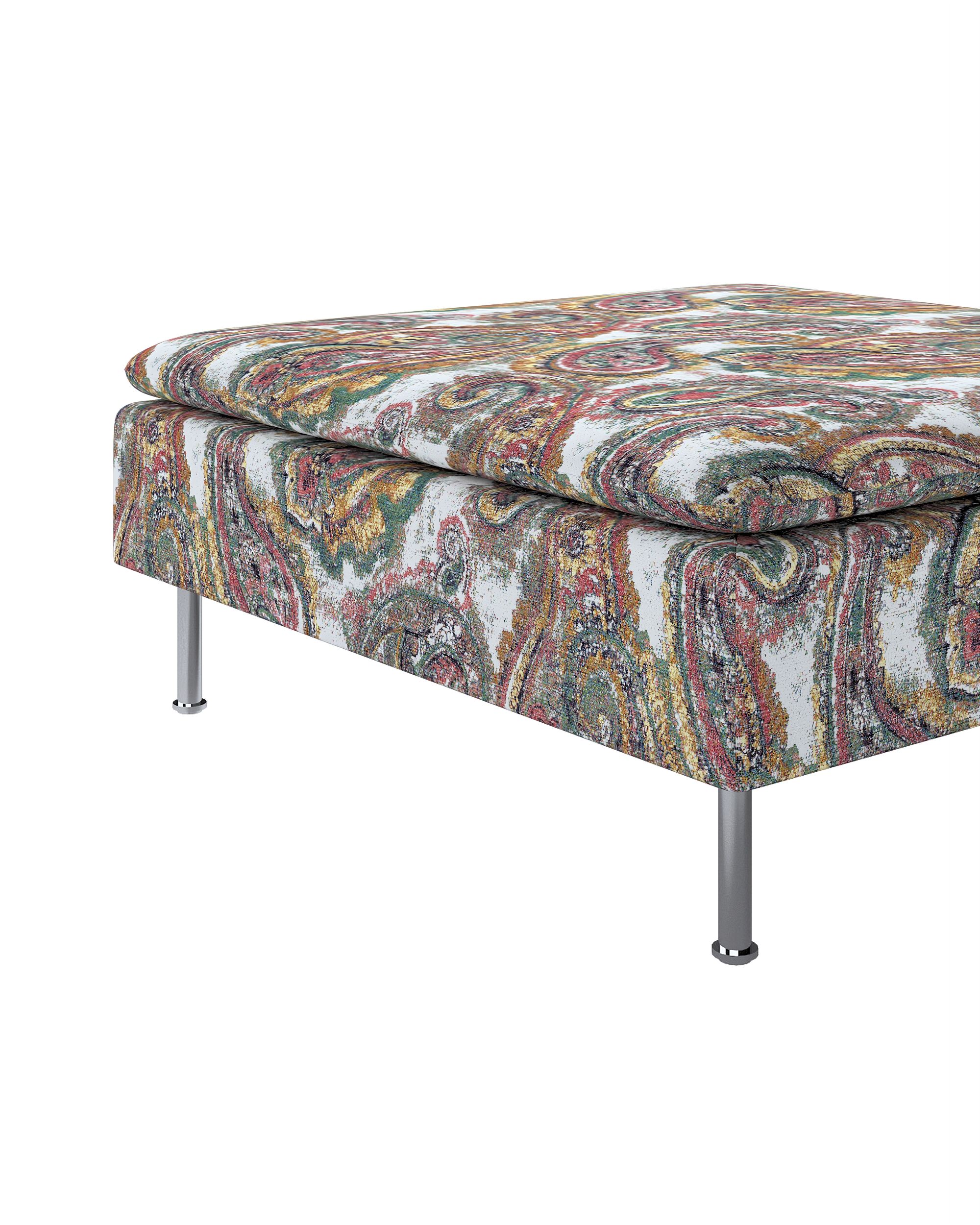 Söderhamn footstool cover product colour multicolour fabric structured, patterned (hover)