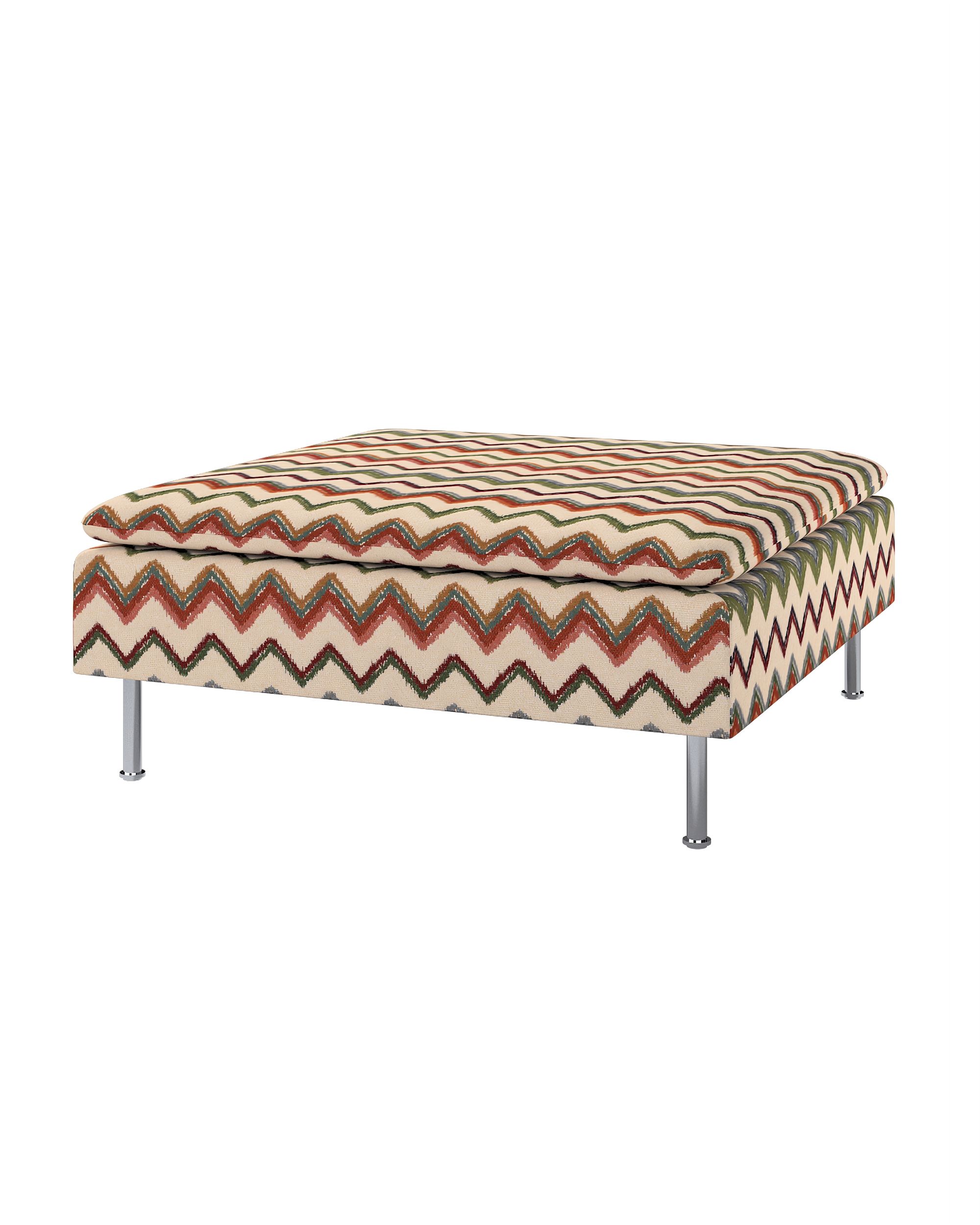 Söderhamn footstool cover product colour multicolour fabric structured, patterned