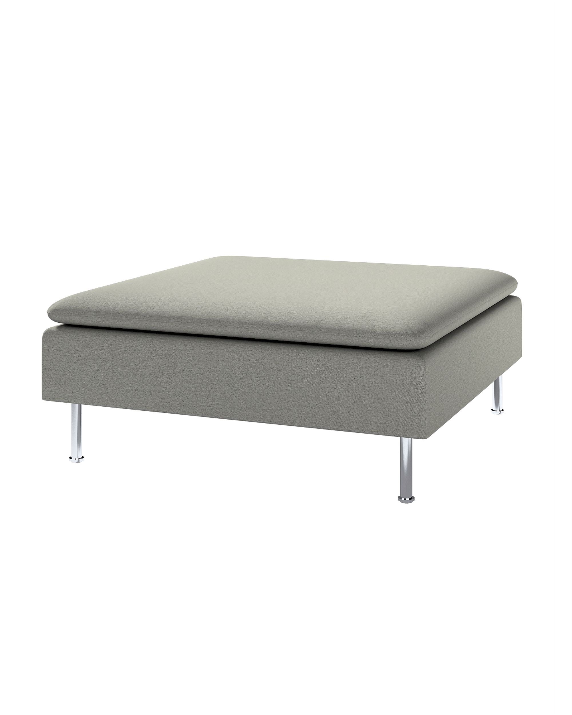 Söderhamn footstool cover product colour grey fabric structured