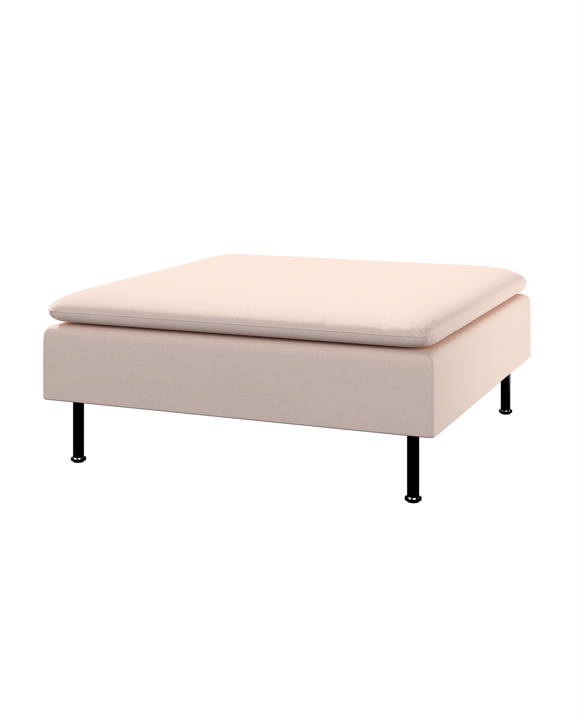 Söderhamn footstool cover product colour pink fabric structured