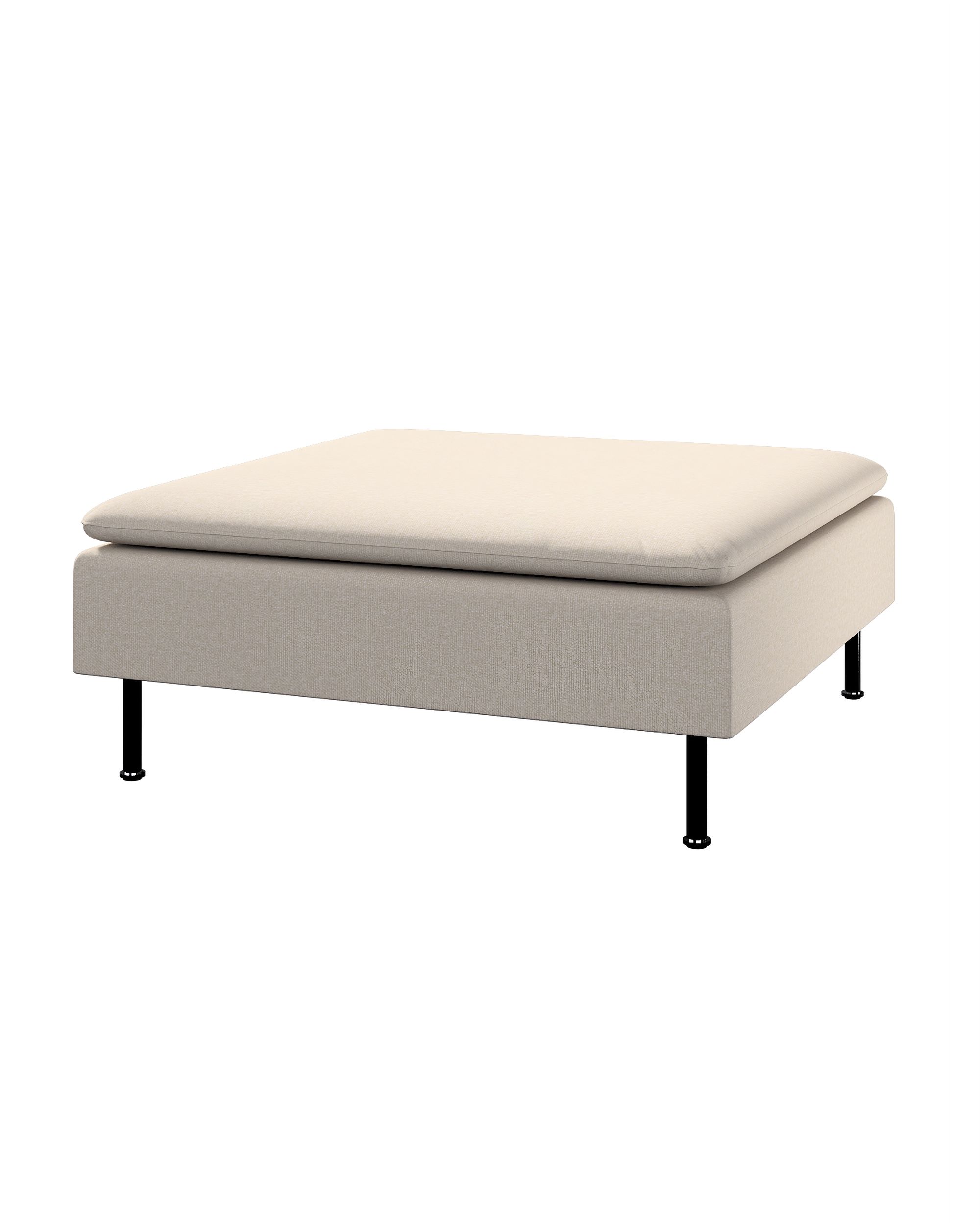 Söderhamn footstool cover product colour grey fabric structured