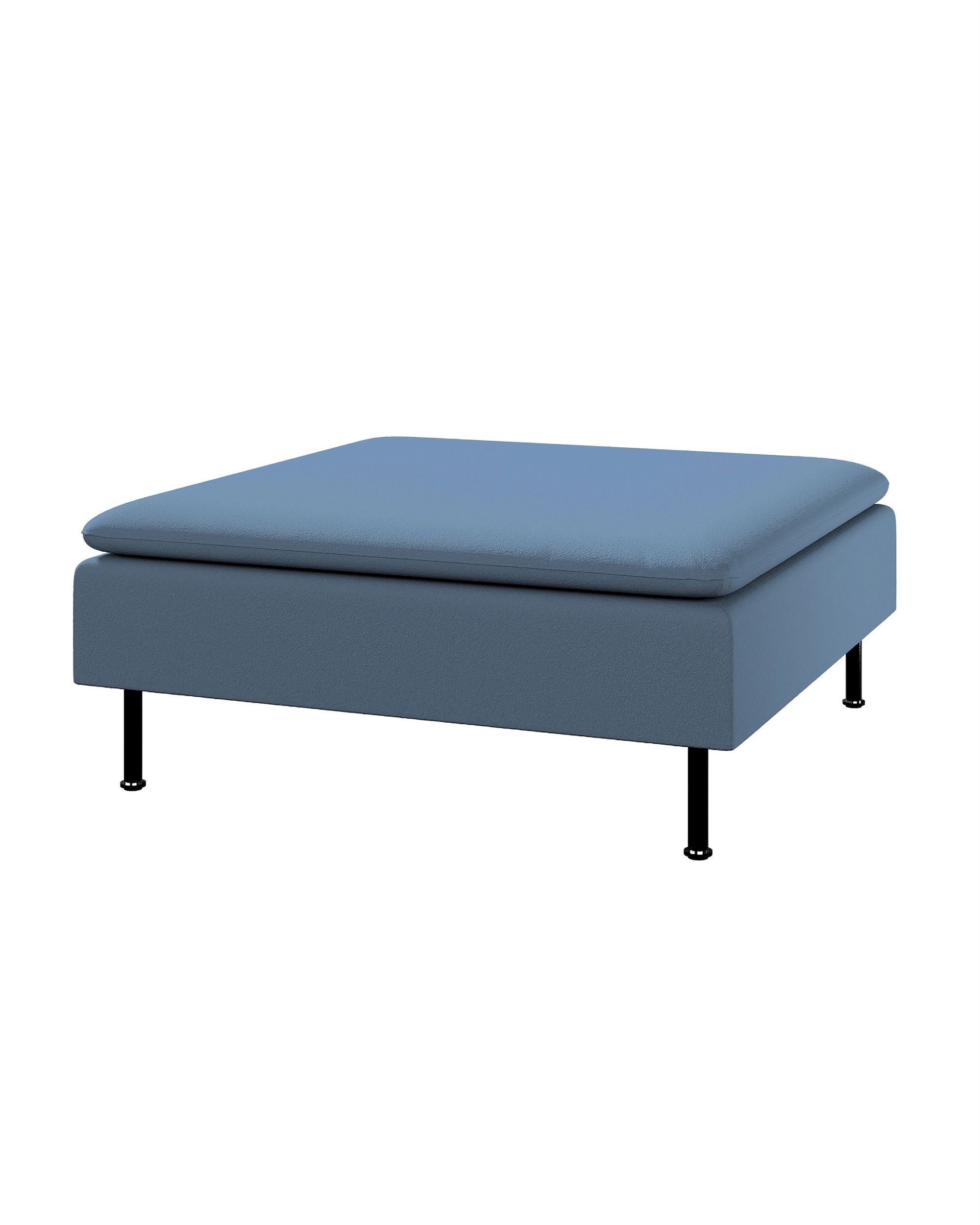 Söderhamn footstool cover product colour blue fabric structured