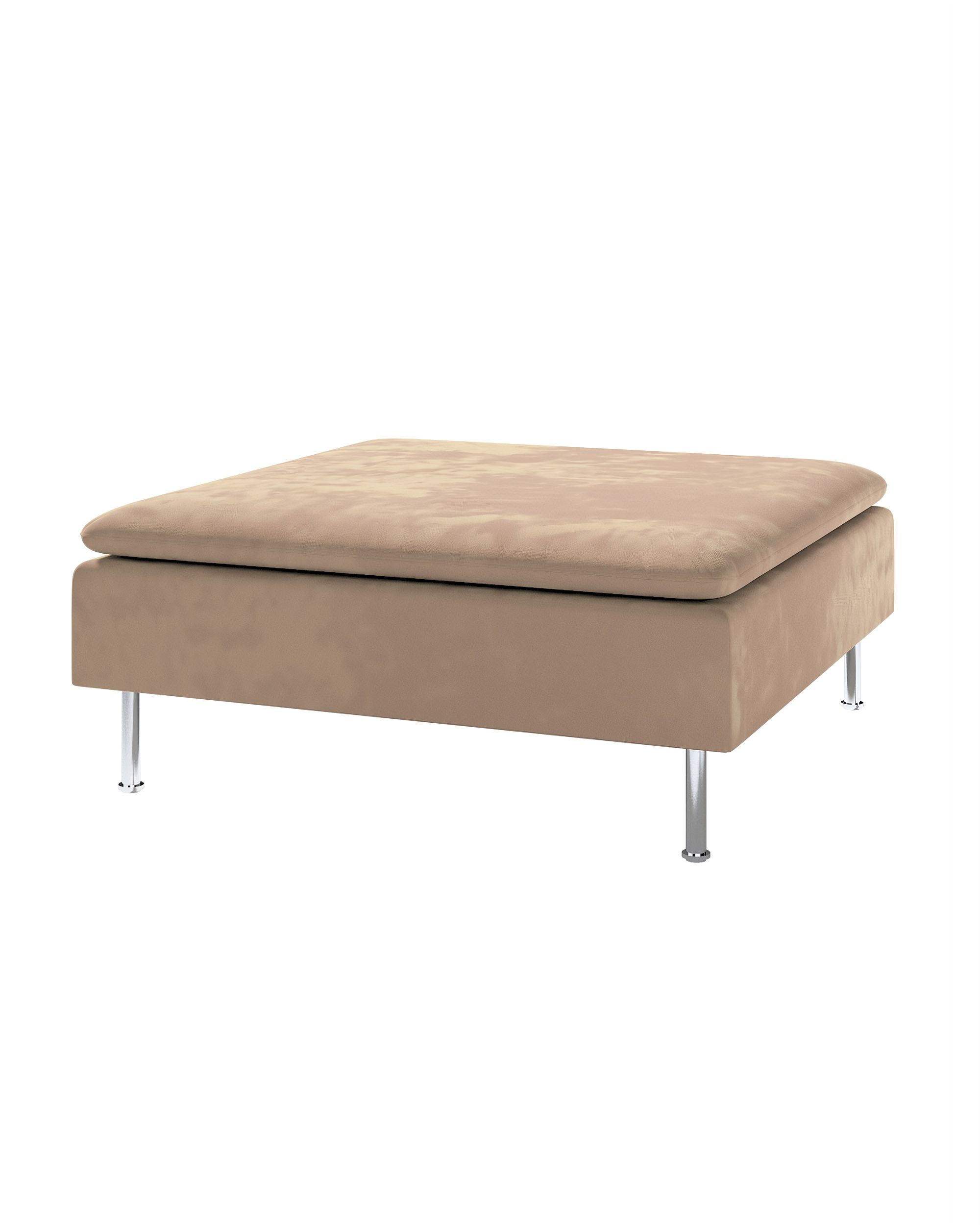 Söderhamn footstool cover product colour beige fabric gloss, velvet