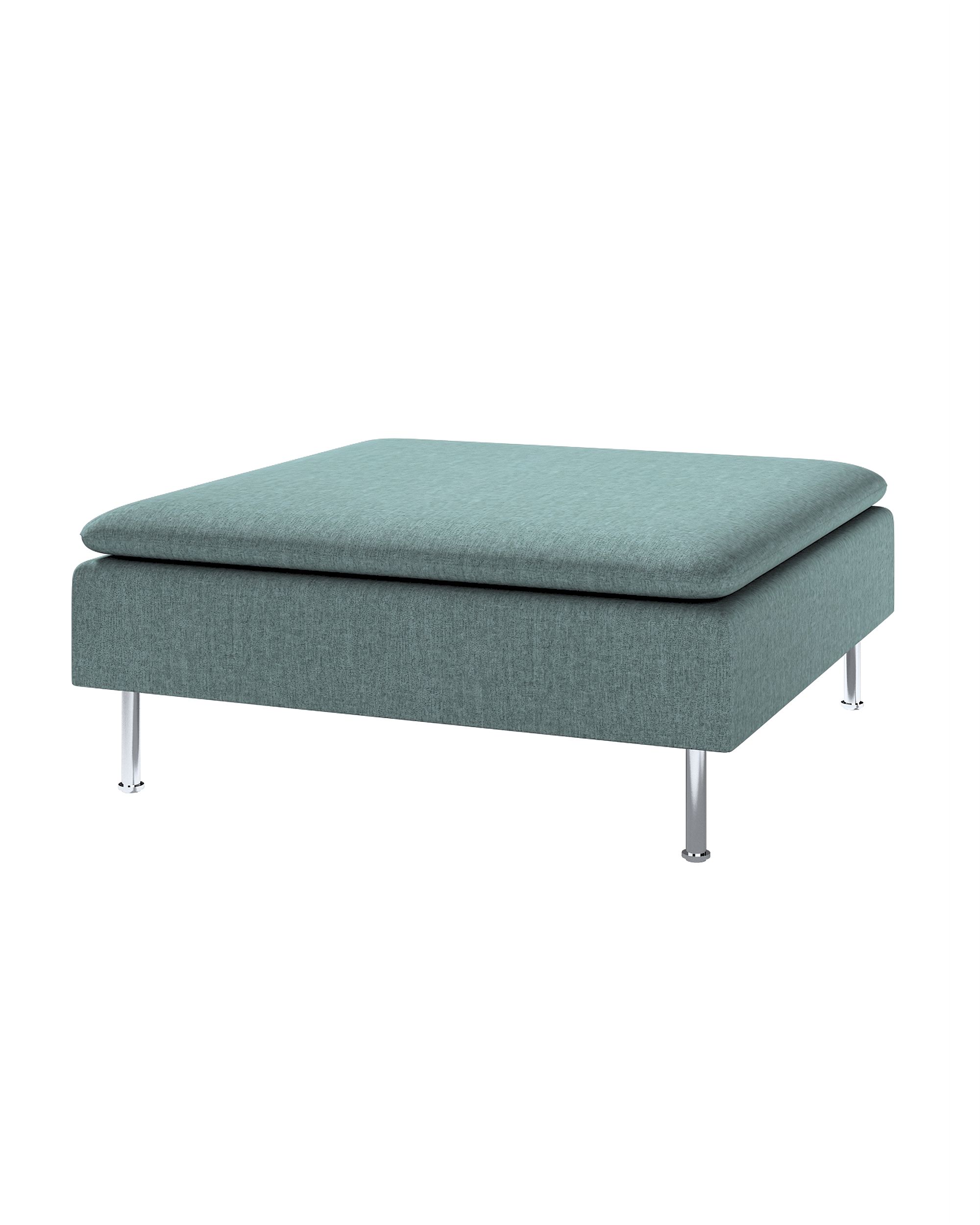 Söderhamn footstool cover product colour blue fabric structured