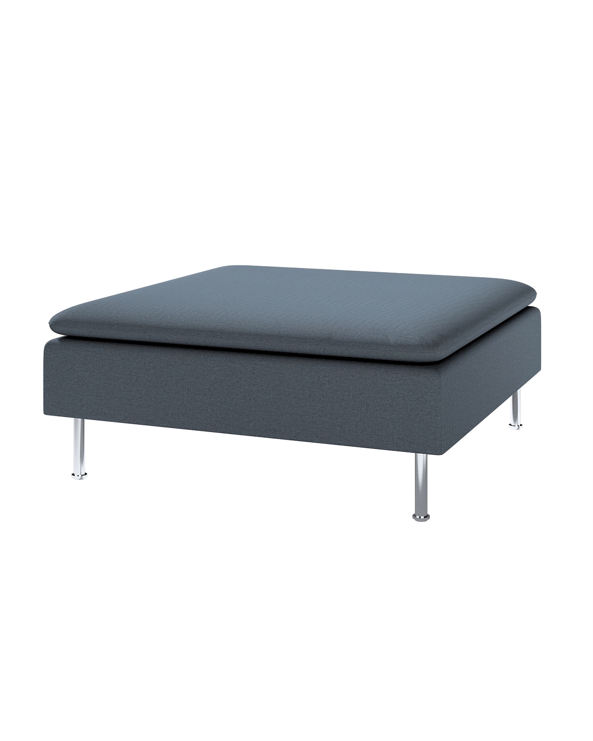 Söderhamn footstool cover product colour blue fabric structured