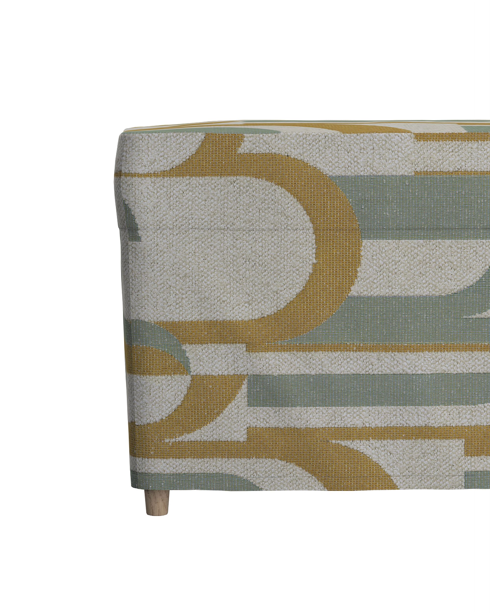 Strandmon footstool cover product colour green fabric structured, patterned (hover)