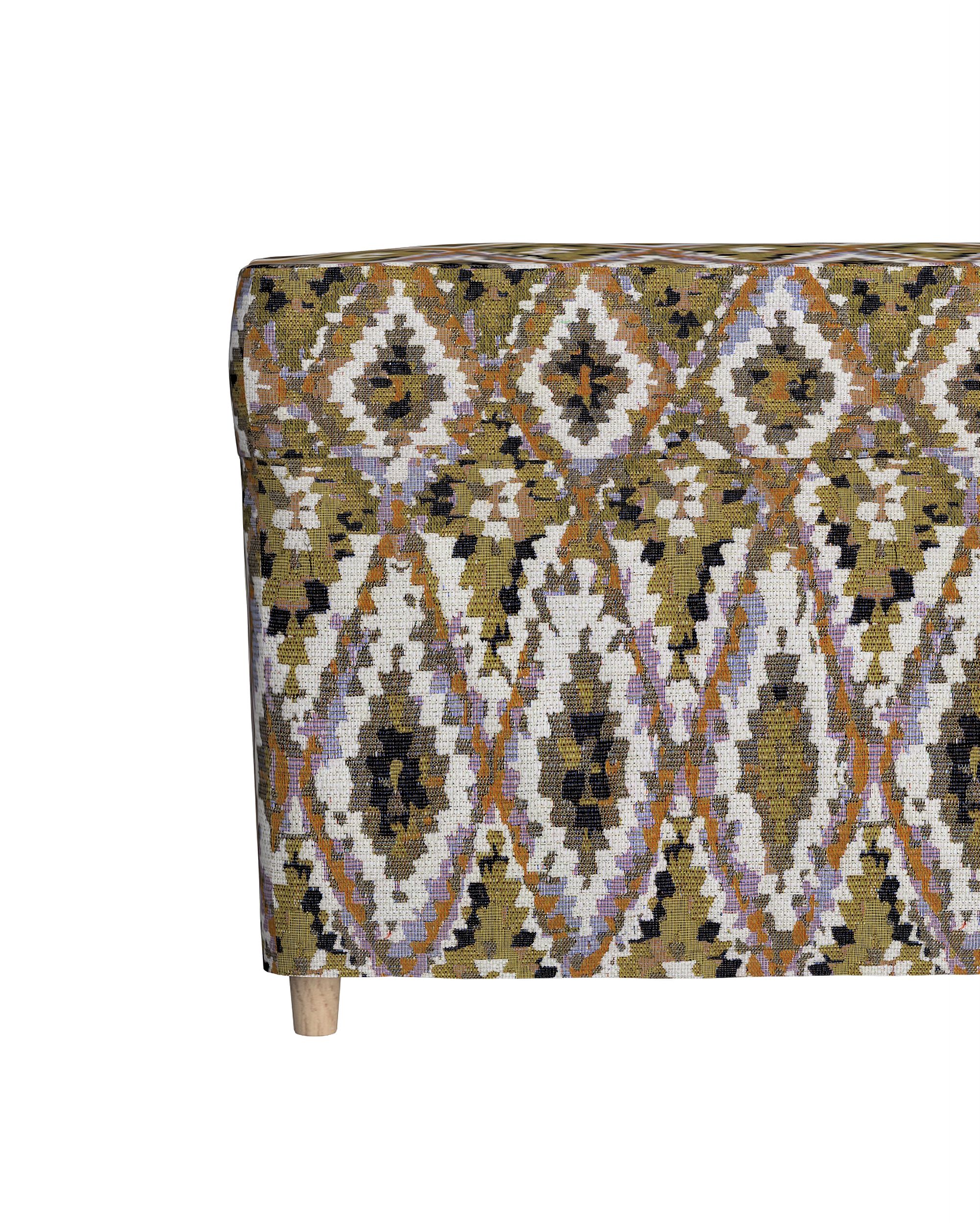 Strandmon footstool cover product colour multicolour fabric structured, patterned (hover)