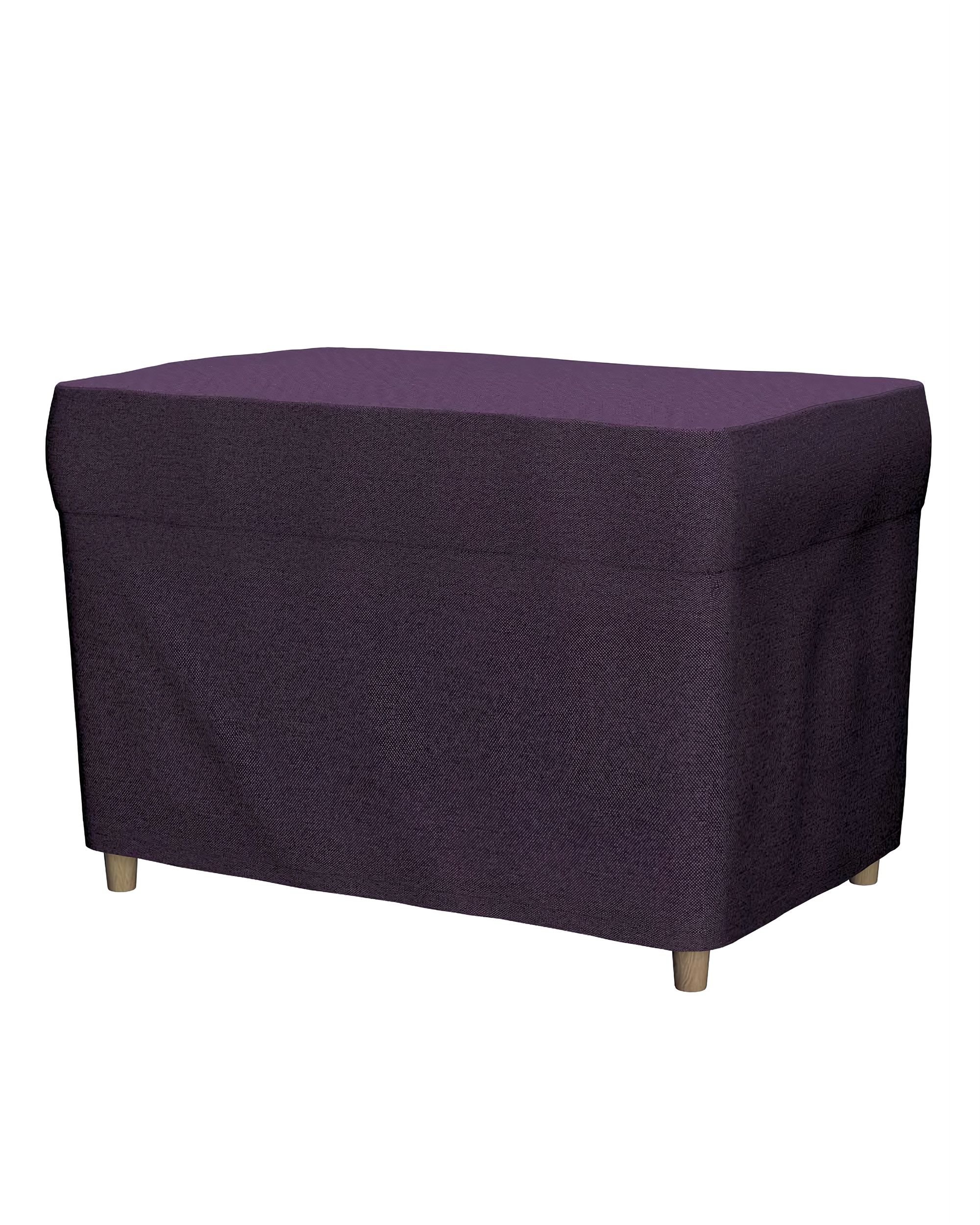 Strandmon footstool cover product colour purple fabric structured