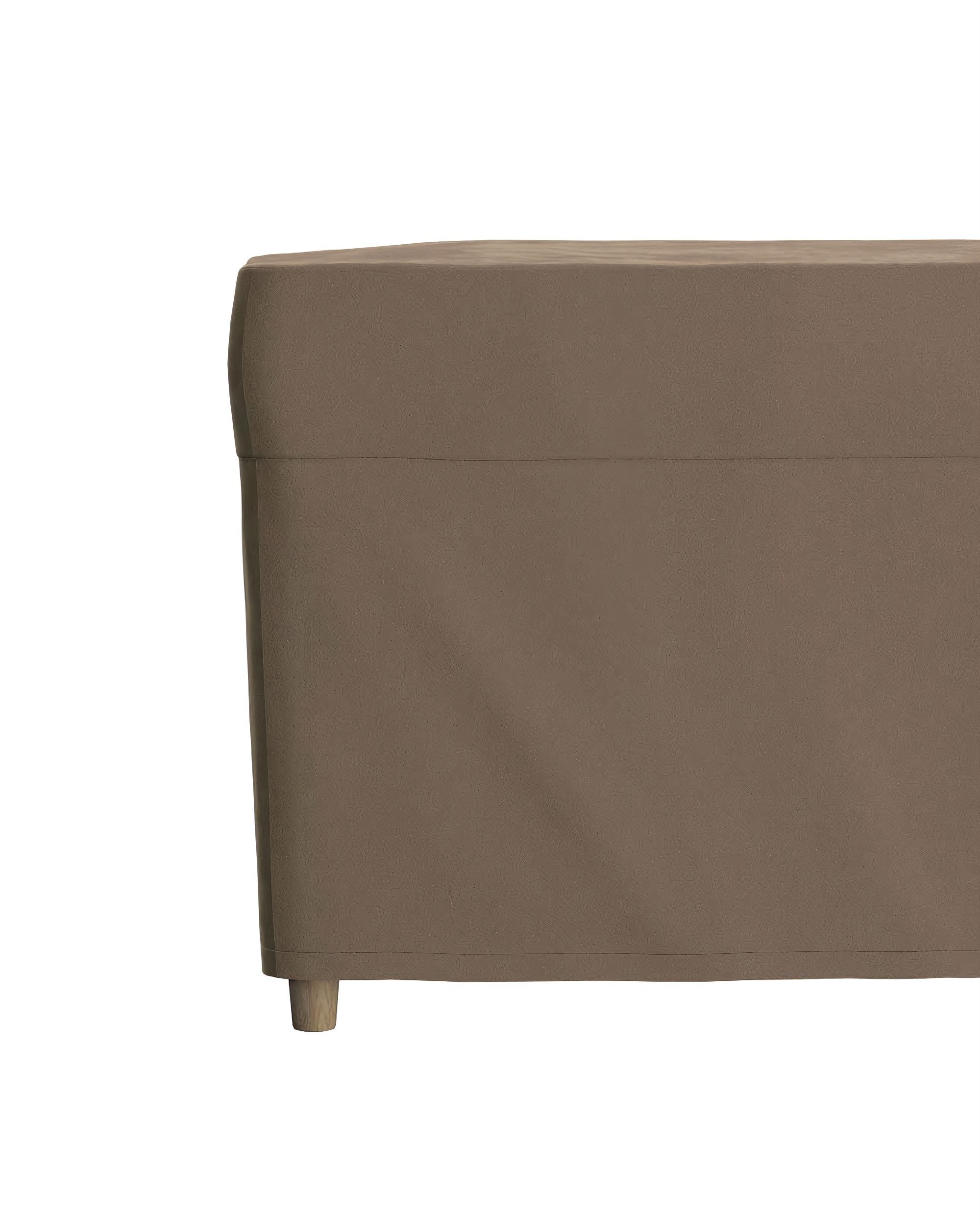 Strandmon footstool cover product colour beige fabric gloss, velvet (hover)