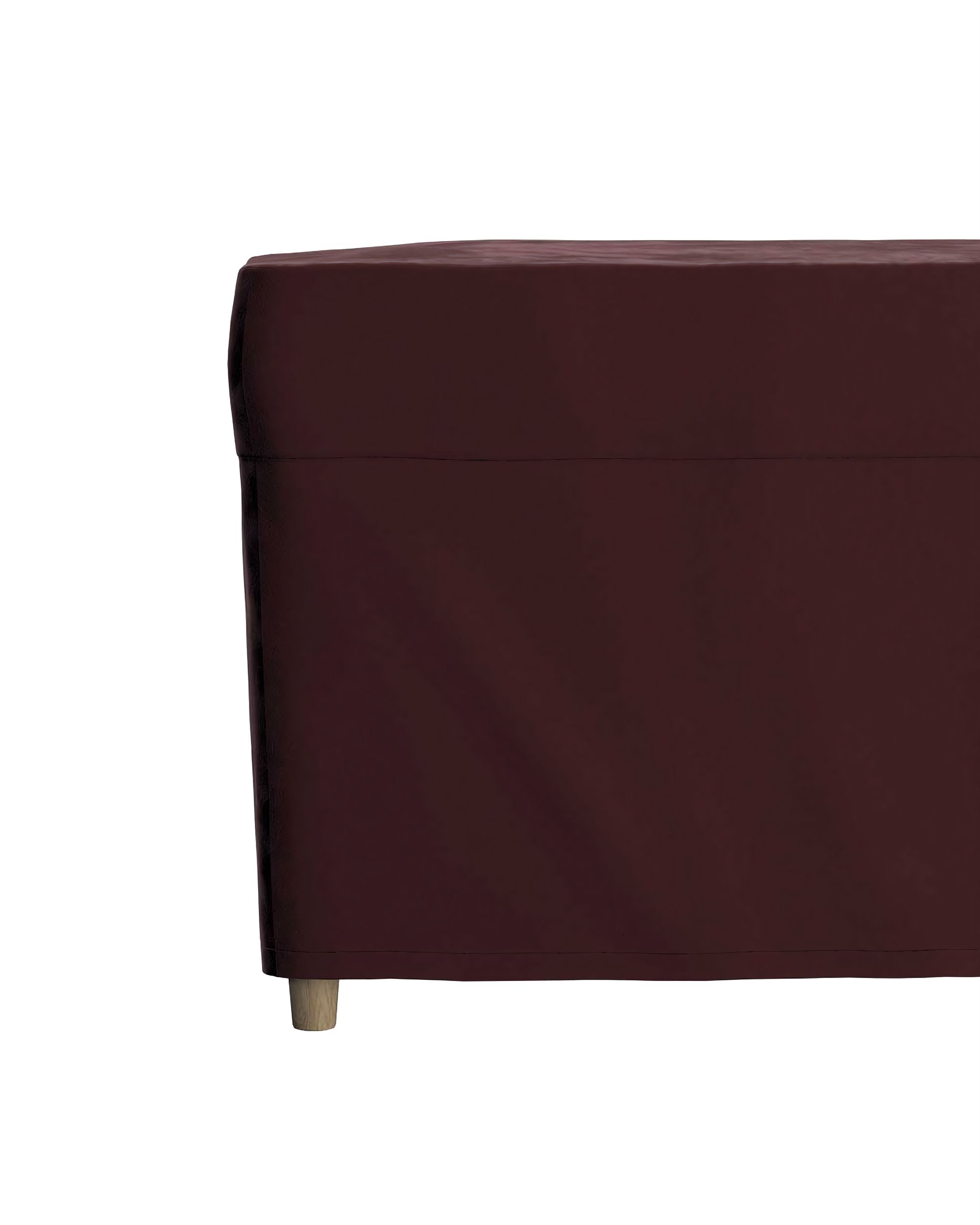 Strandmon footstool cover product colour red fabric gloss, velvet (hover)