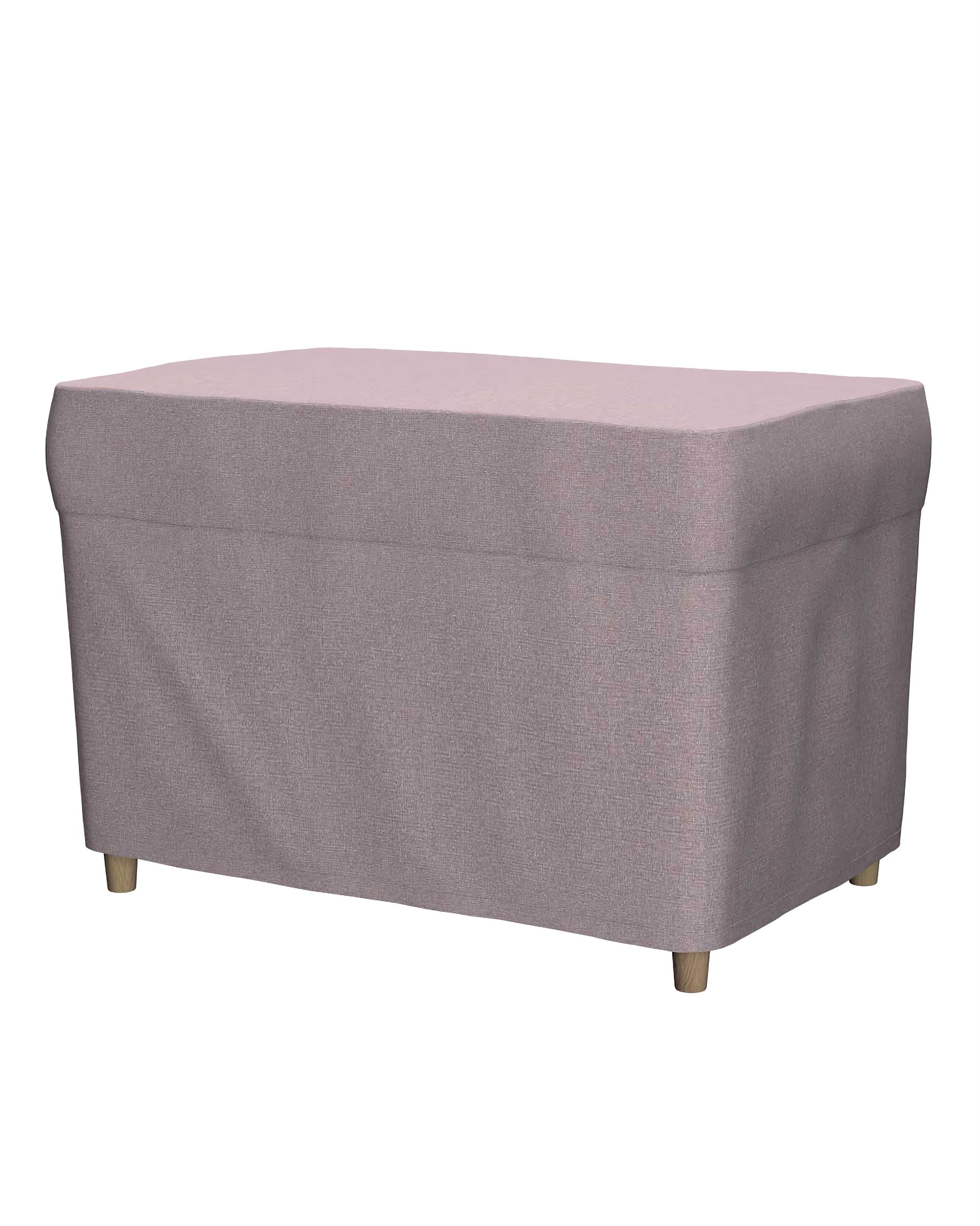 Strandmon footstool cover product colour pink fabric structured