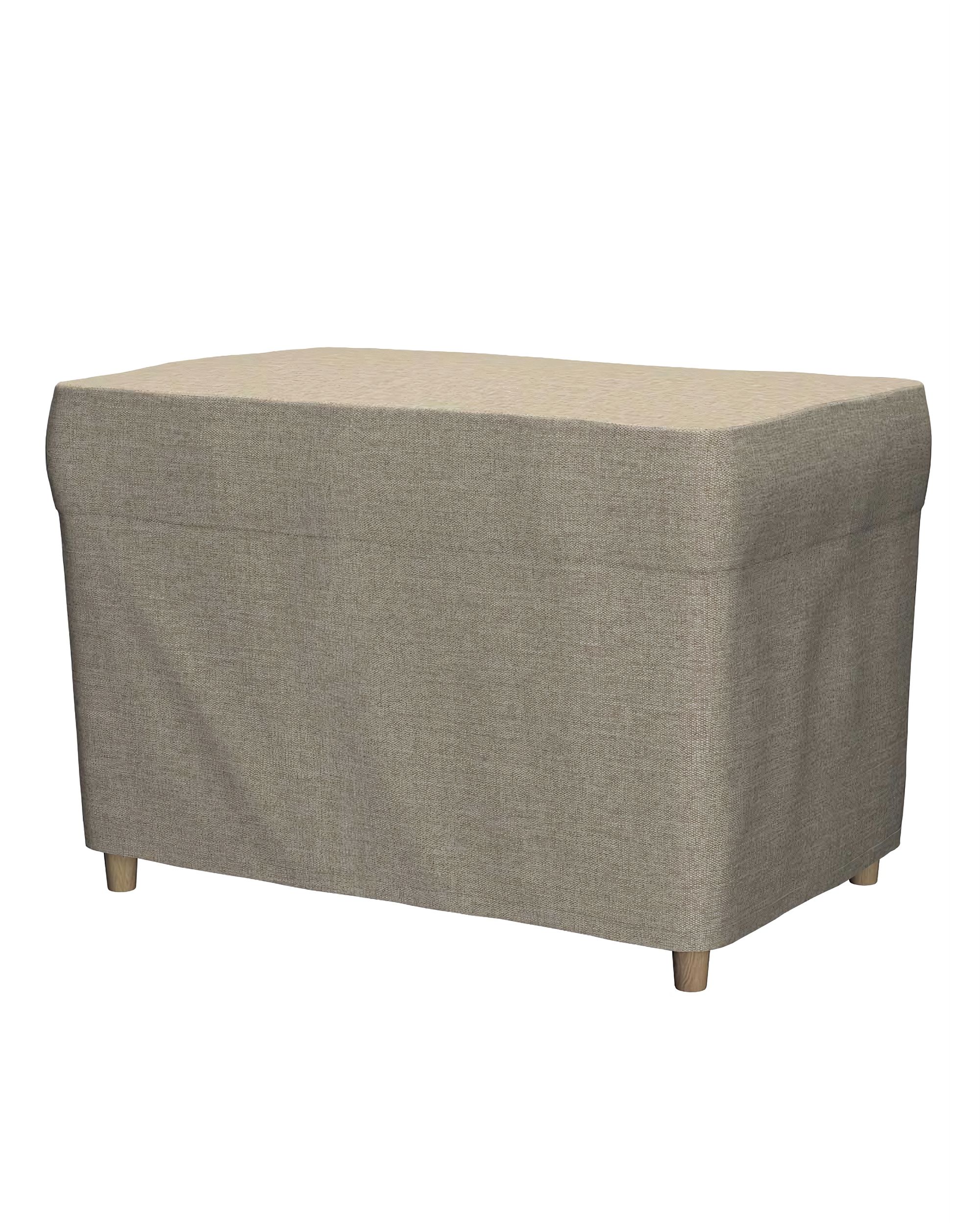 Strandmon footstool cover product colour beige fabric structured