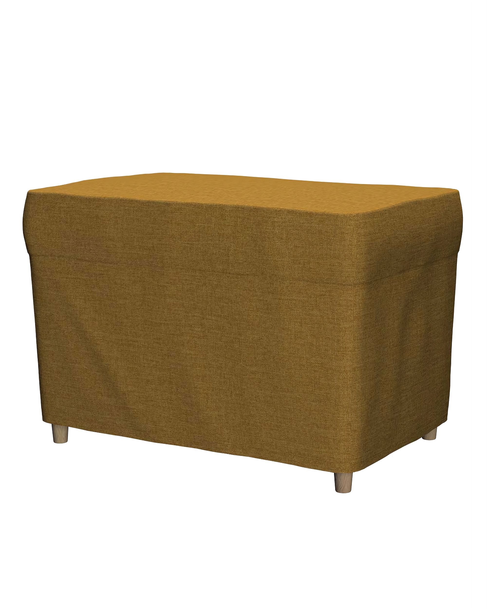 Strandmon footstool cover product colour yellow fabric structured