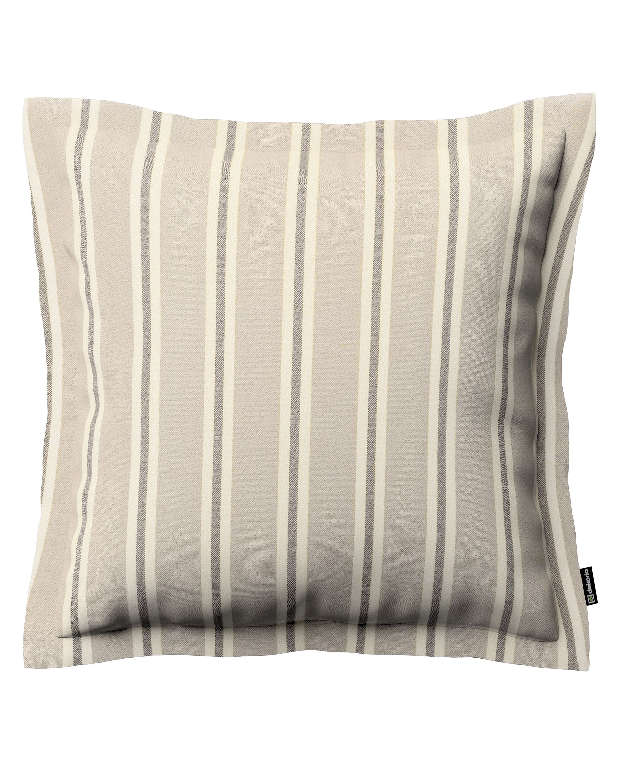 Mona cushion cover with border product colour beige fabric structured, patterned