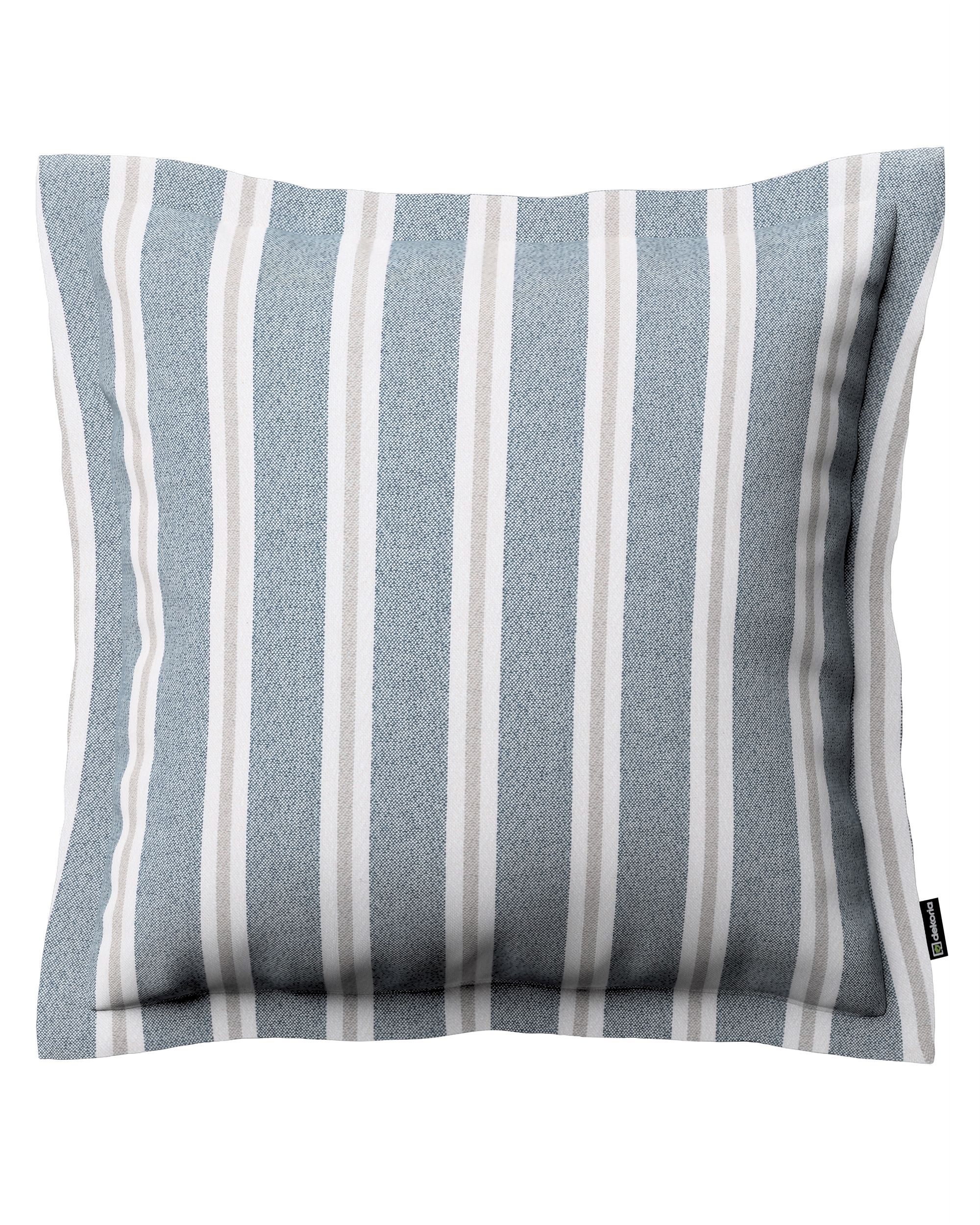 Mona cushion cover with border product colour blue fabric structured, patterned