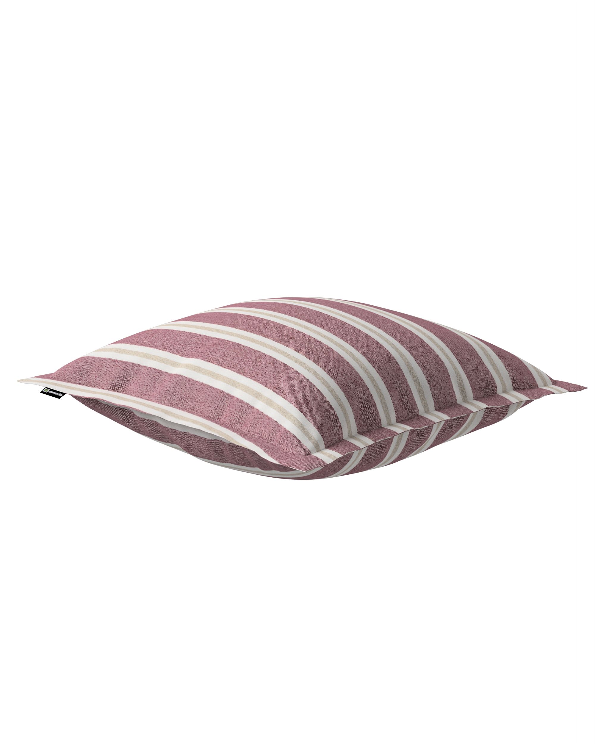 Mona cushion cover with border product colour red fabric structured, patterned (hover)