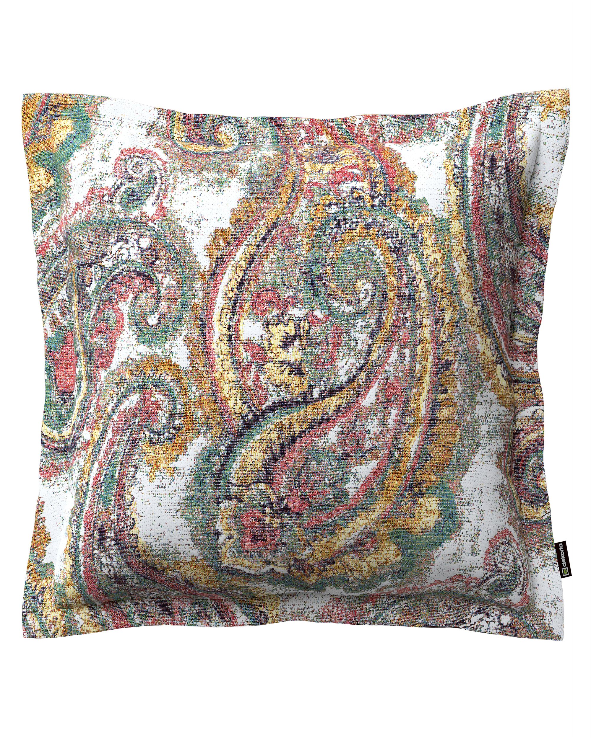 Mona cushion cover with border product colour multicolour fabric structured, patterned