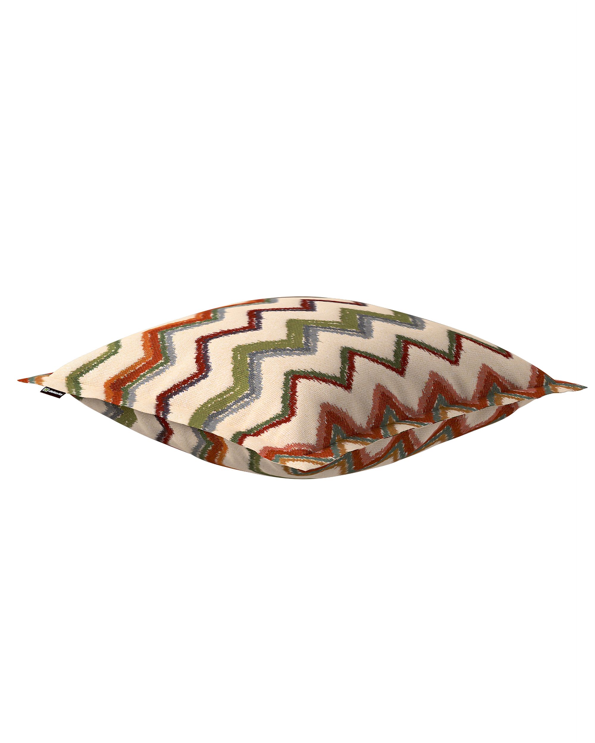 Mona cushion cover with border product colour multicolour fabric structured, patterned (hover)