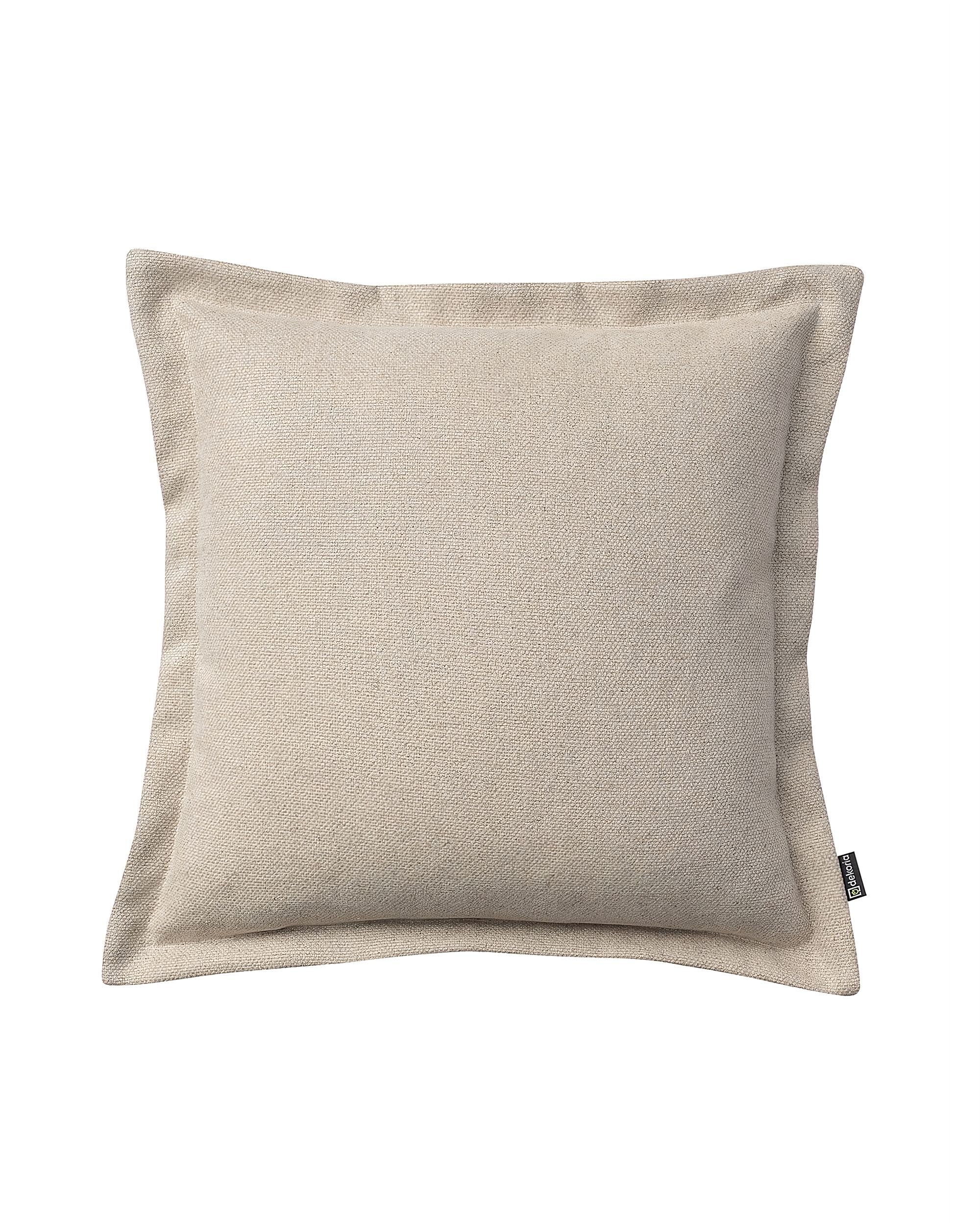 Mona cushion cover with border product colour beige fabric structured (hover)