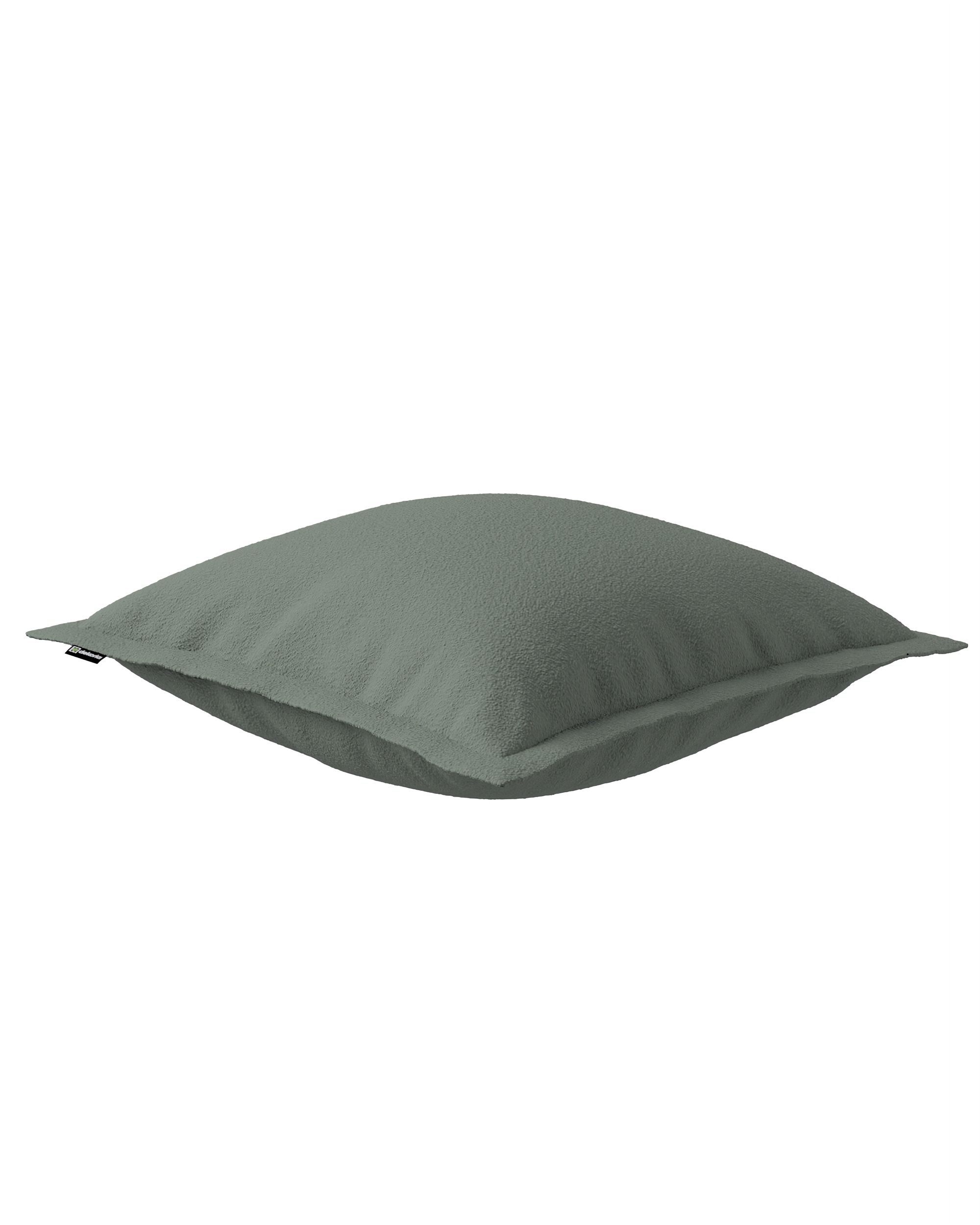 Mona cushion cover with border product colour green fabric structured (hover)