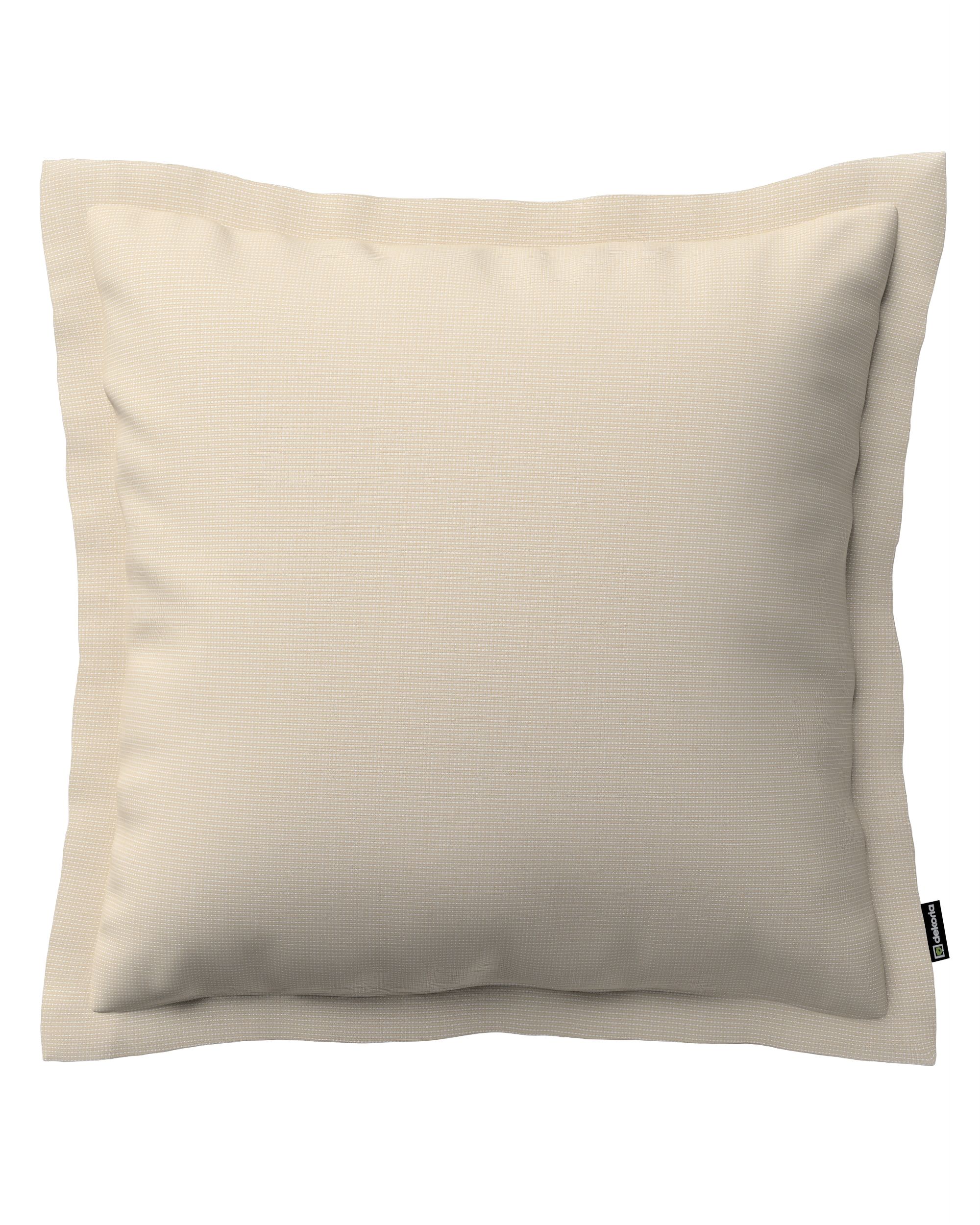 Mona cushion cover with border product colour beige fabric outdoor, structured