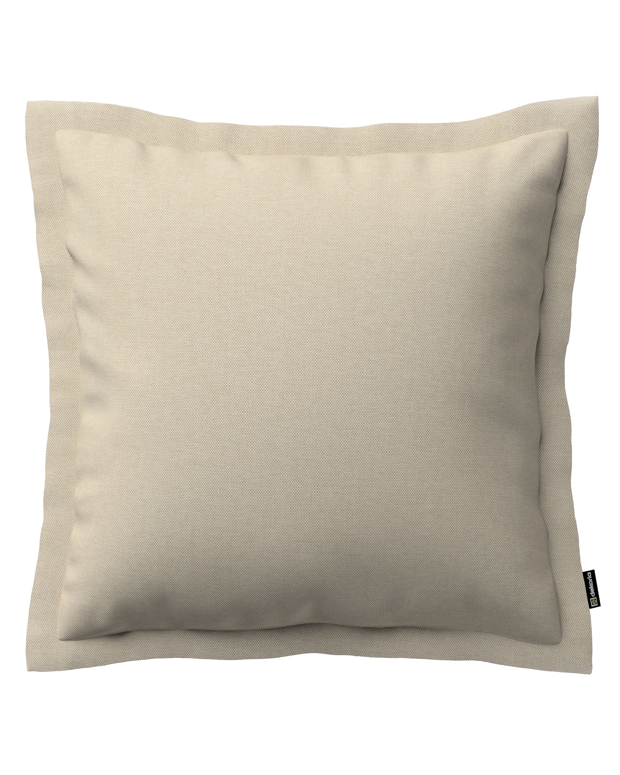 Mona cushion cover with border product colour beige fabric outdoor, structured