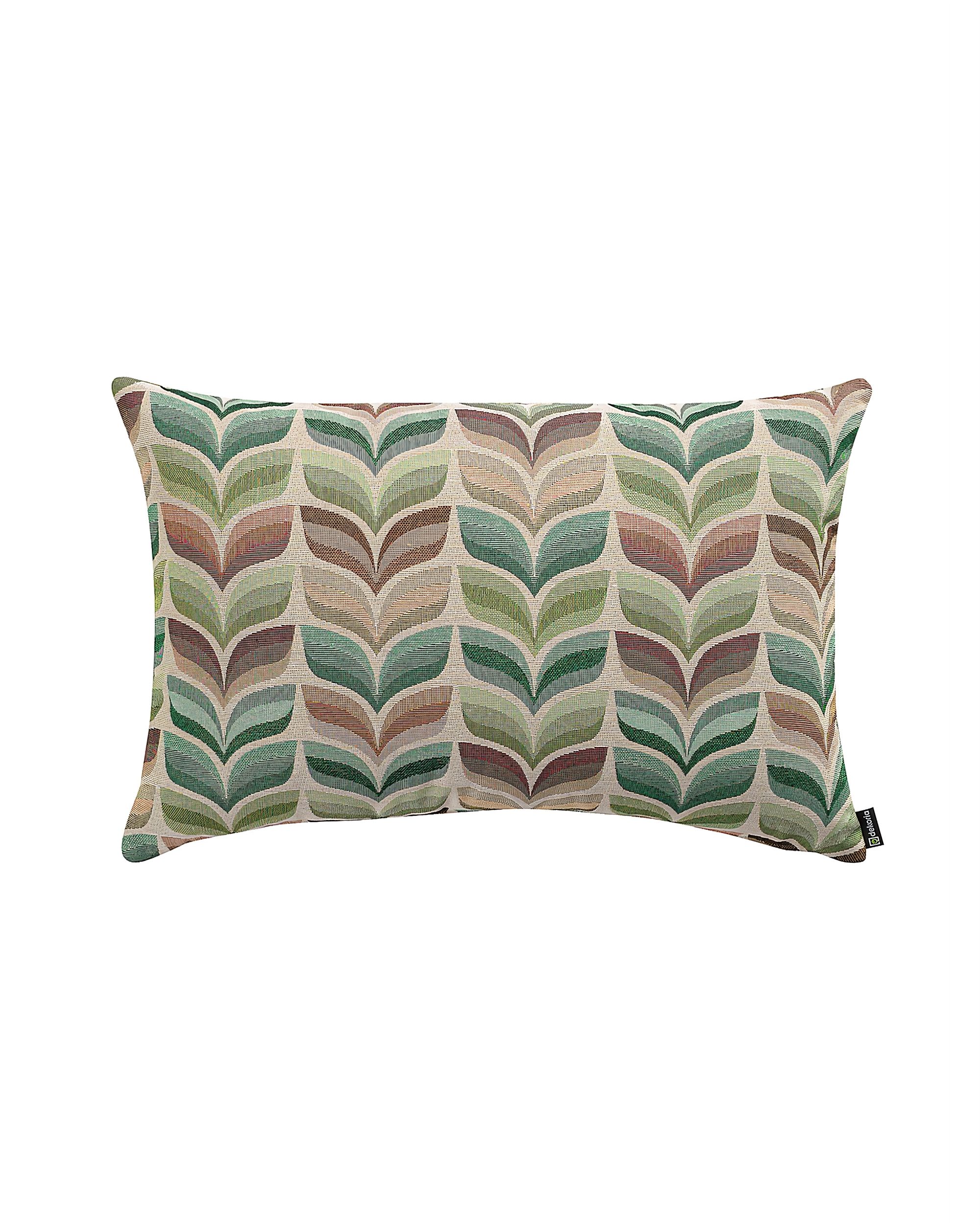 Kinga rectangular cushion cover product colour green fabric structured, patterned