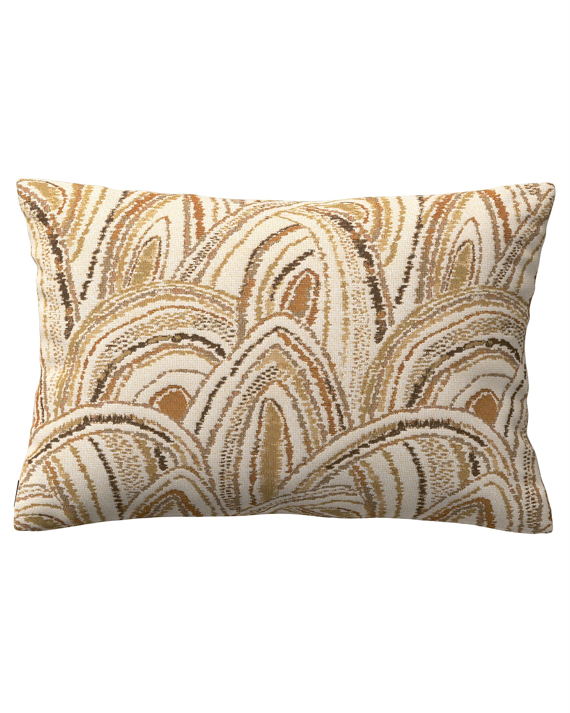 Kinga rectangular cushion cover product colour beige fabric structured, patterned