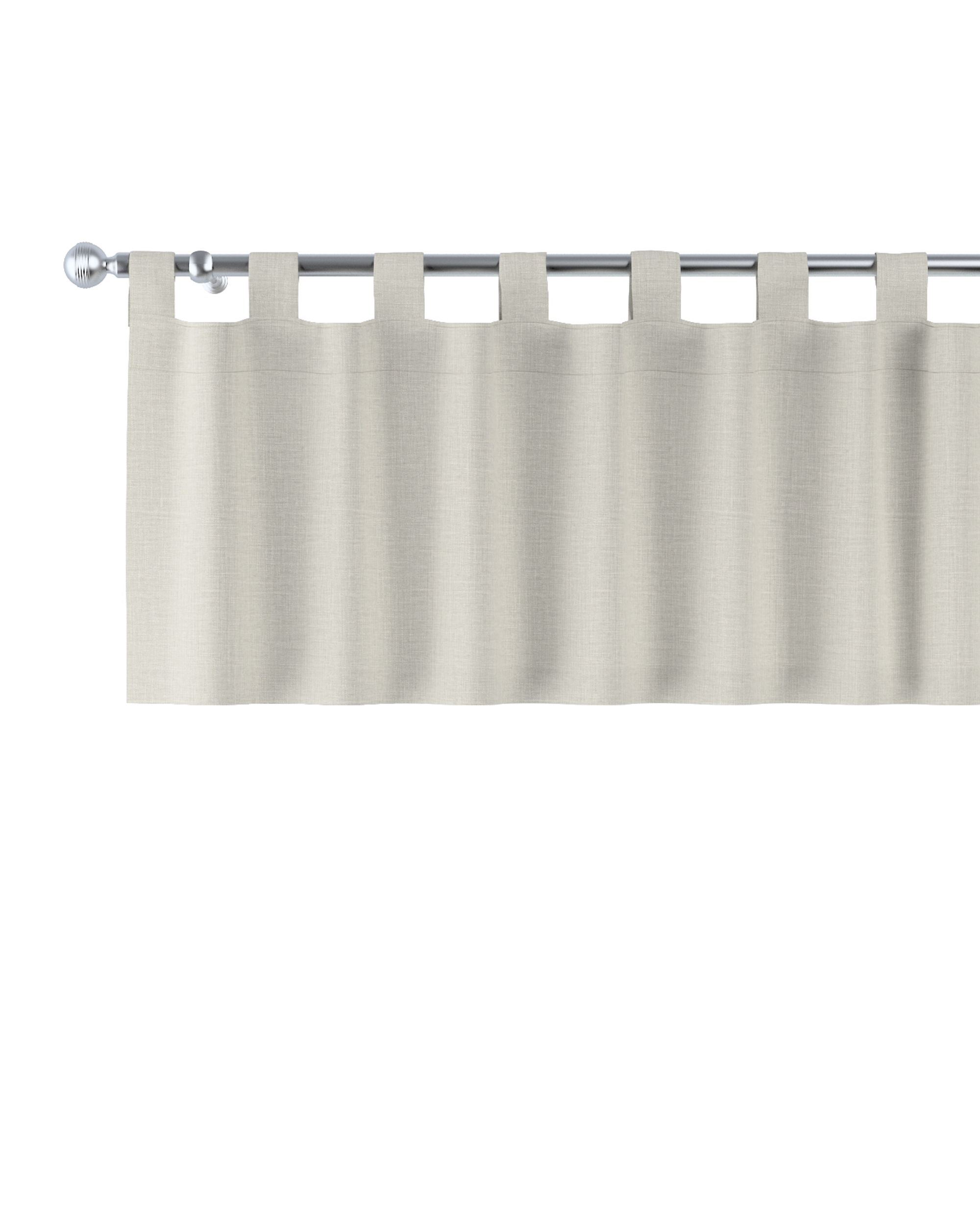 Tab top pelmet product colour grey fabric structured