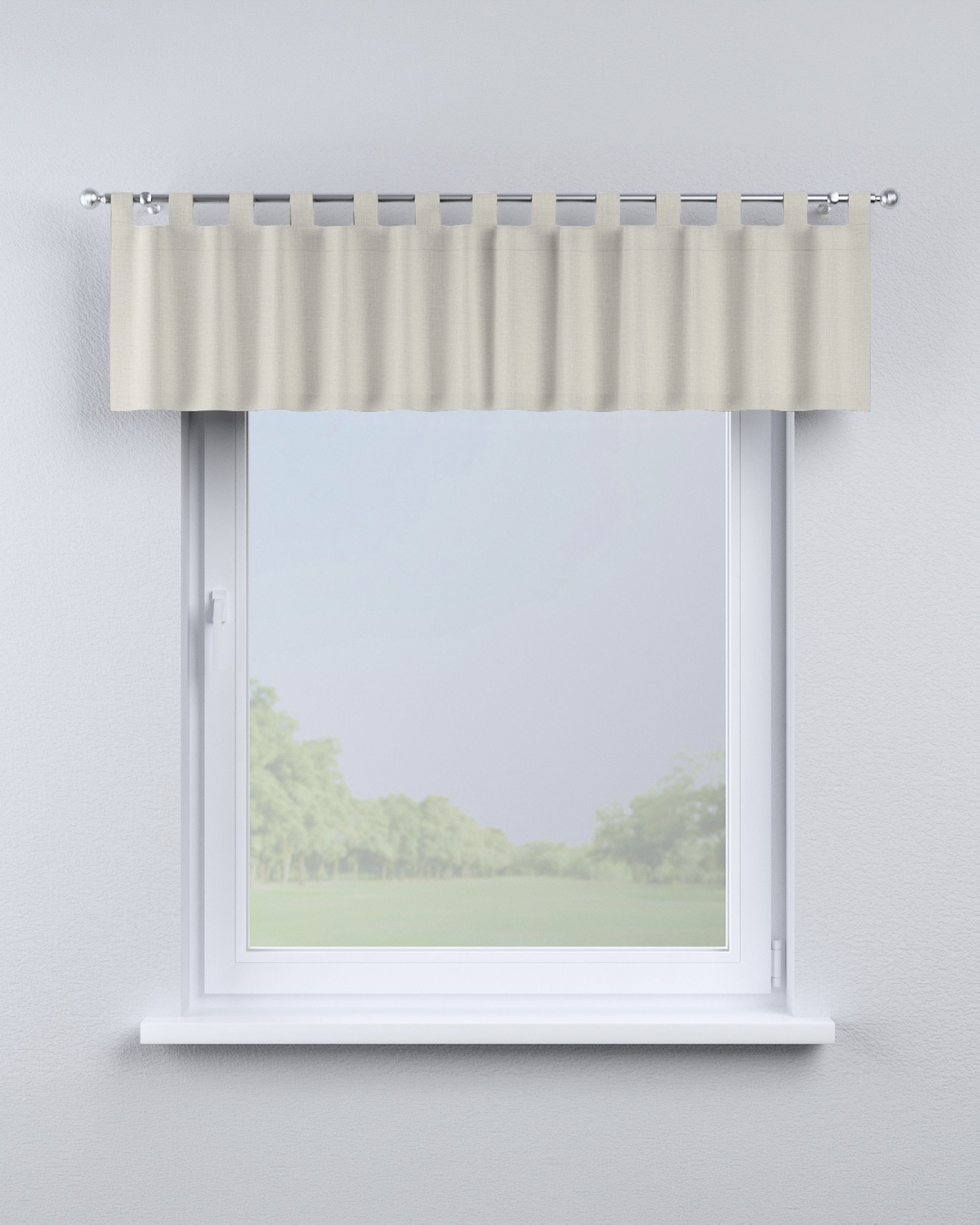 Tab top pelmet product colour grey fabric structured (hover)