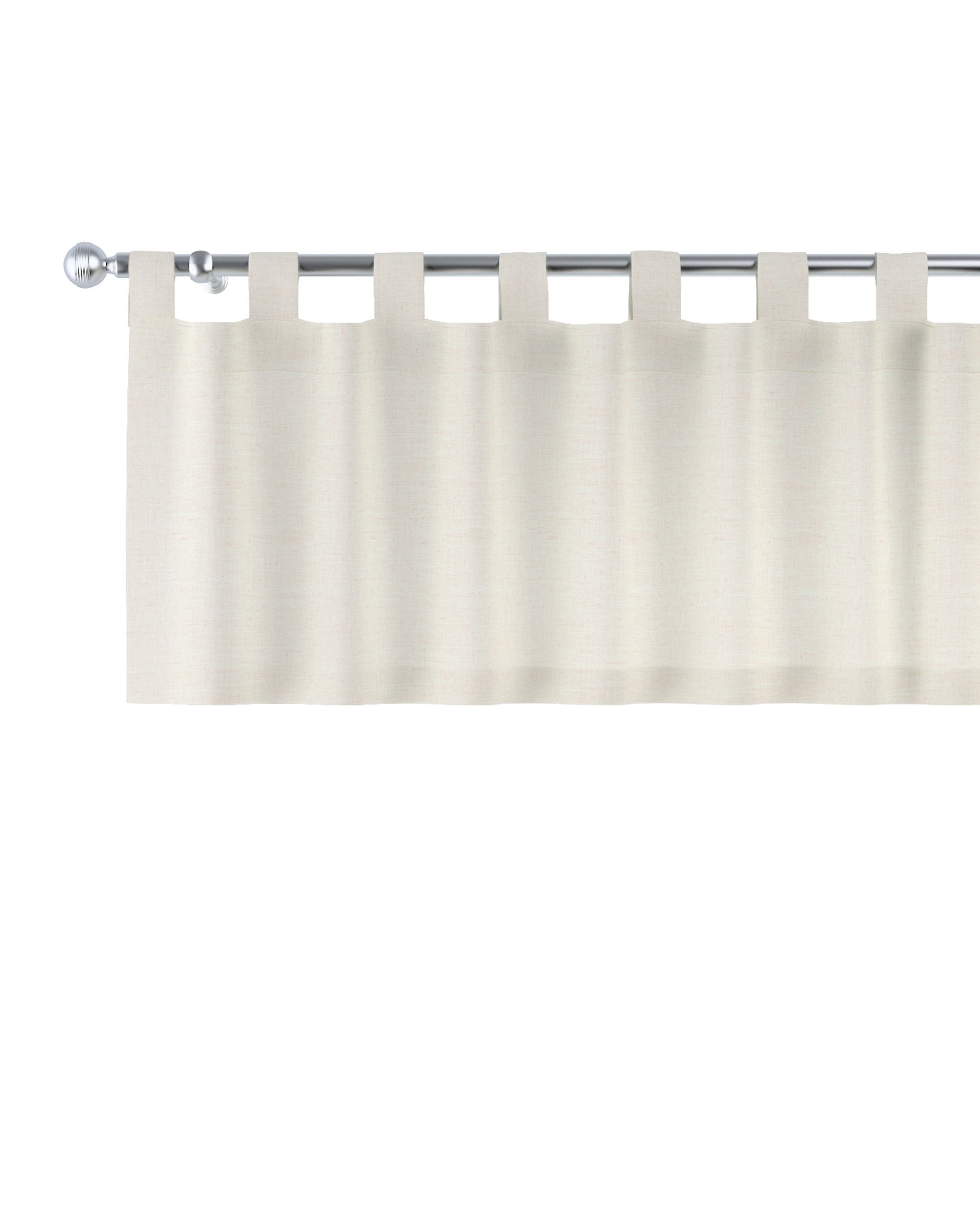 Tab top pelmet product colour cream fabric structured