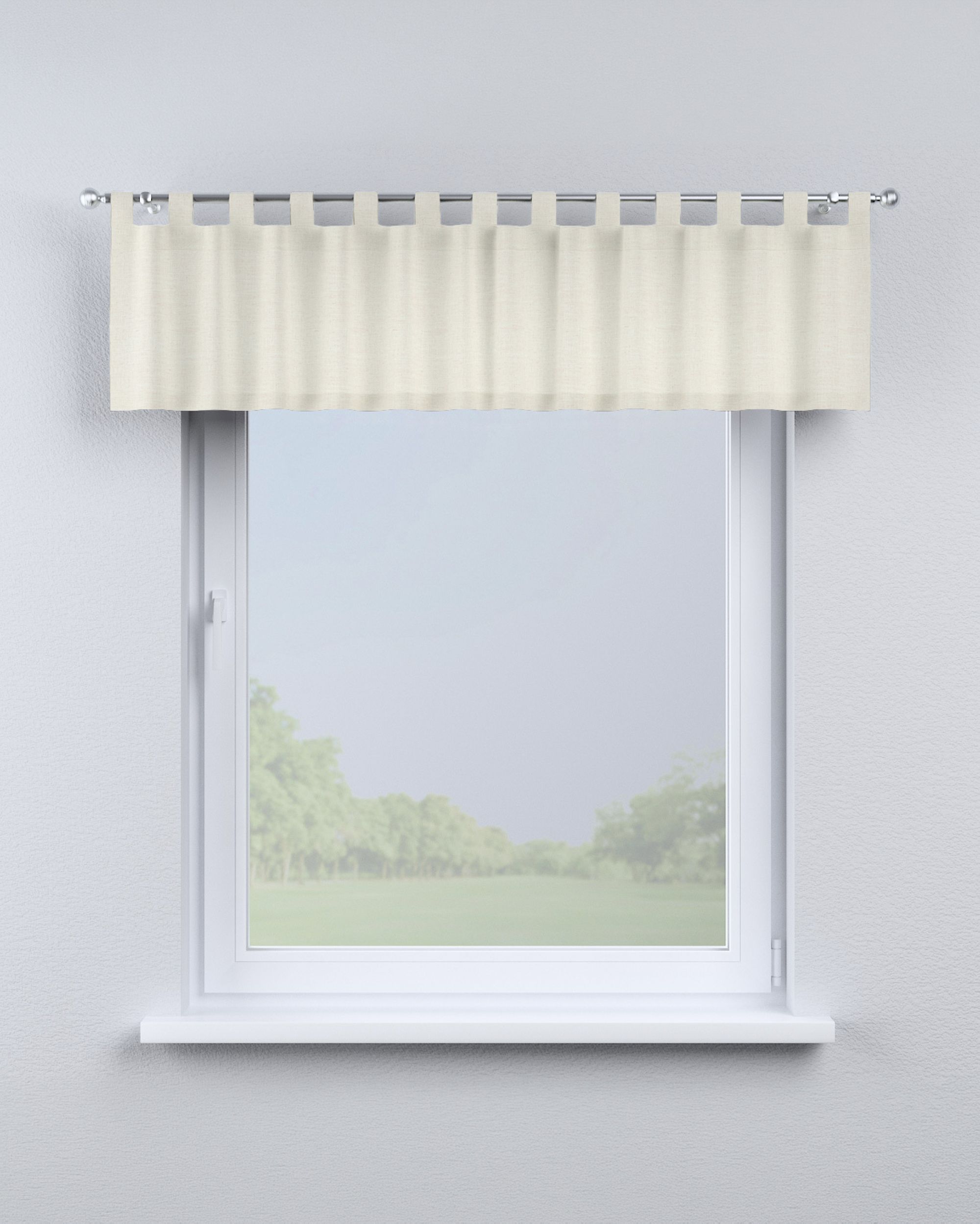 Tab top pelmet product colour cream fabric structured (hover)